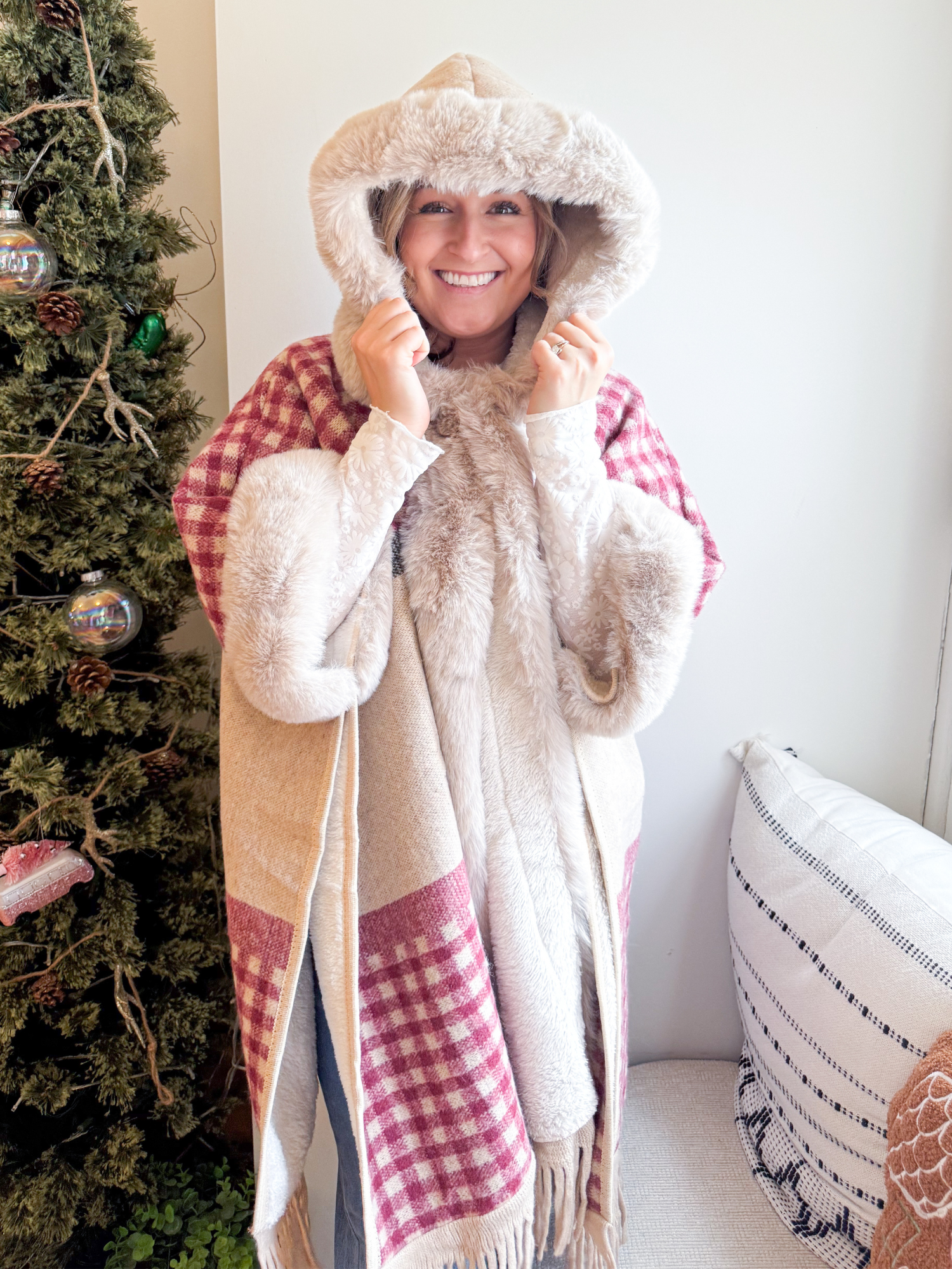 Tree Farm Oversized Cape Sweater