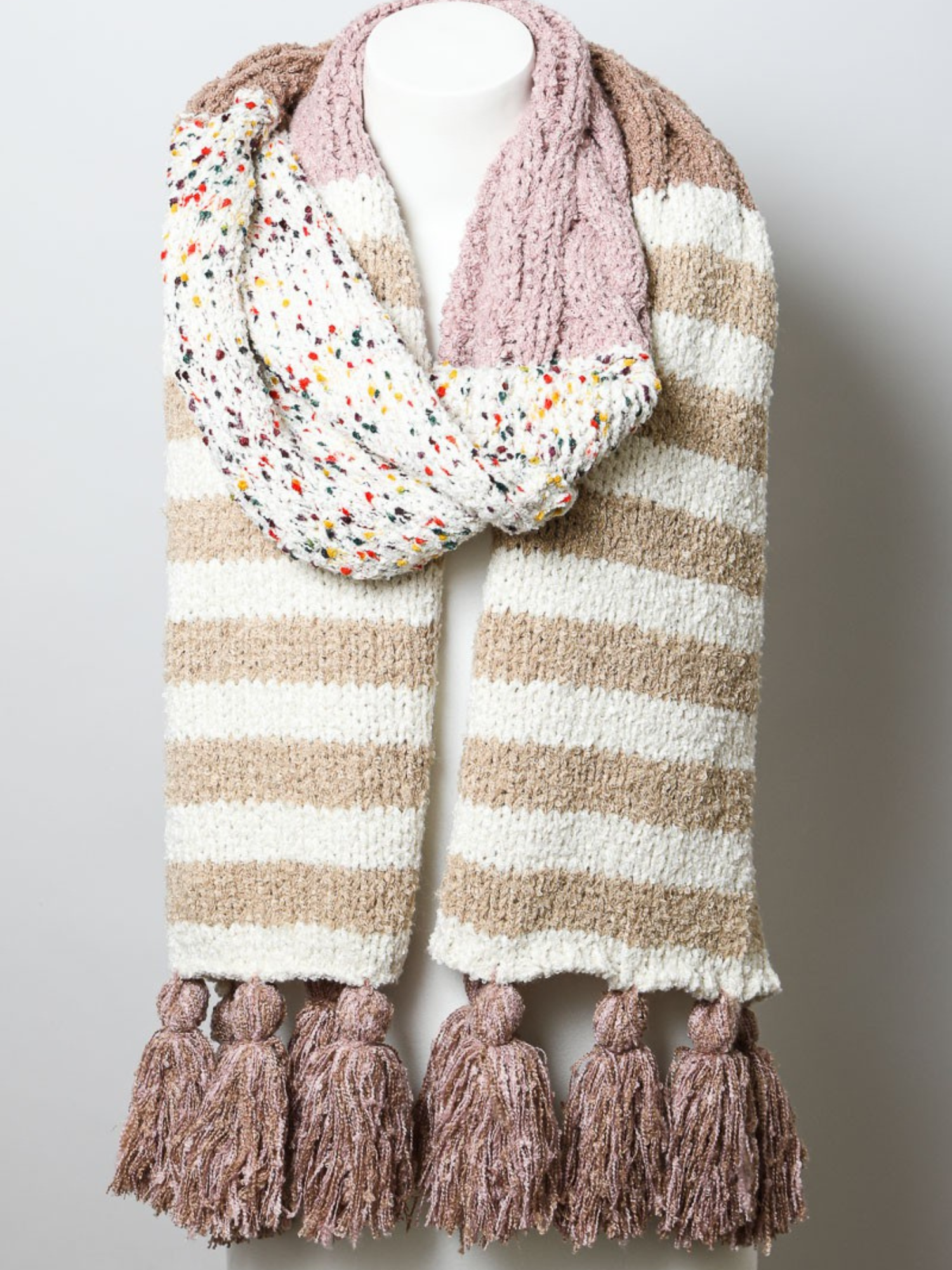 Boho Speckle Stripe Scarf