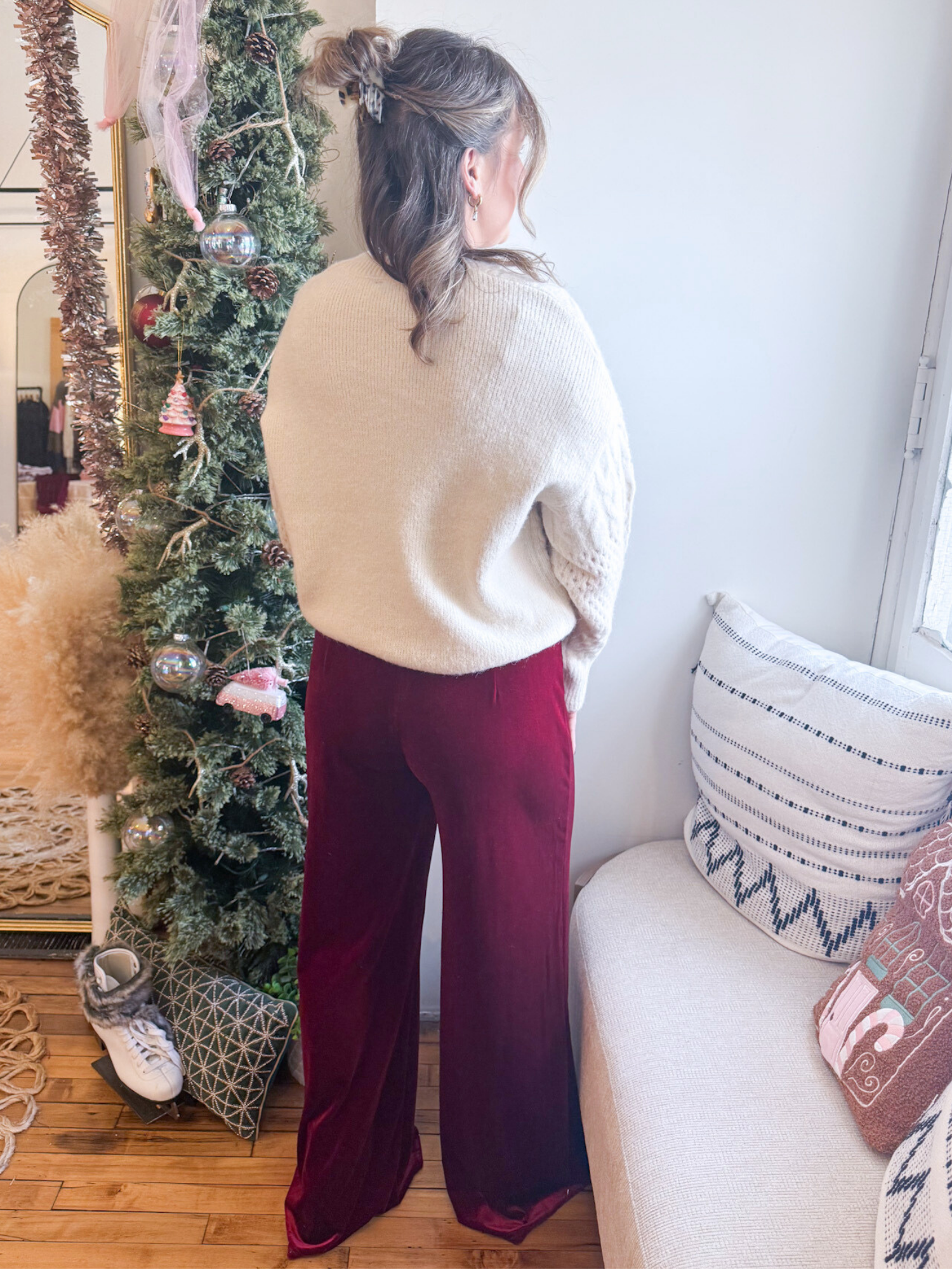 Collette Velvet Palazzo Trousers