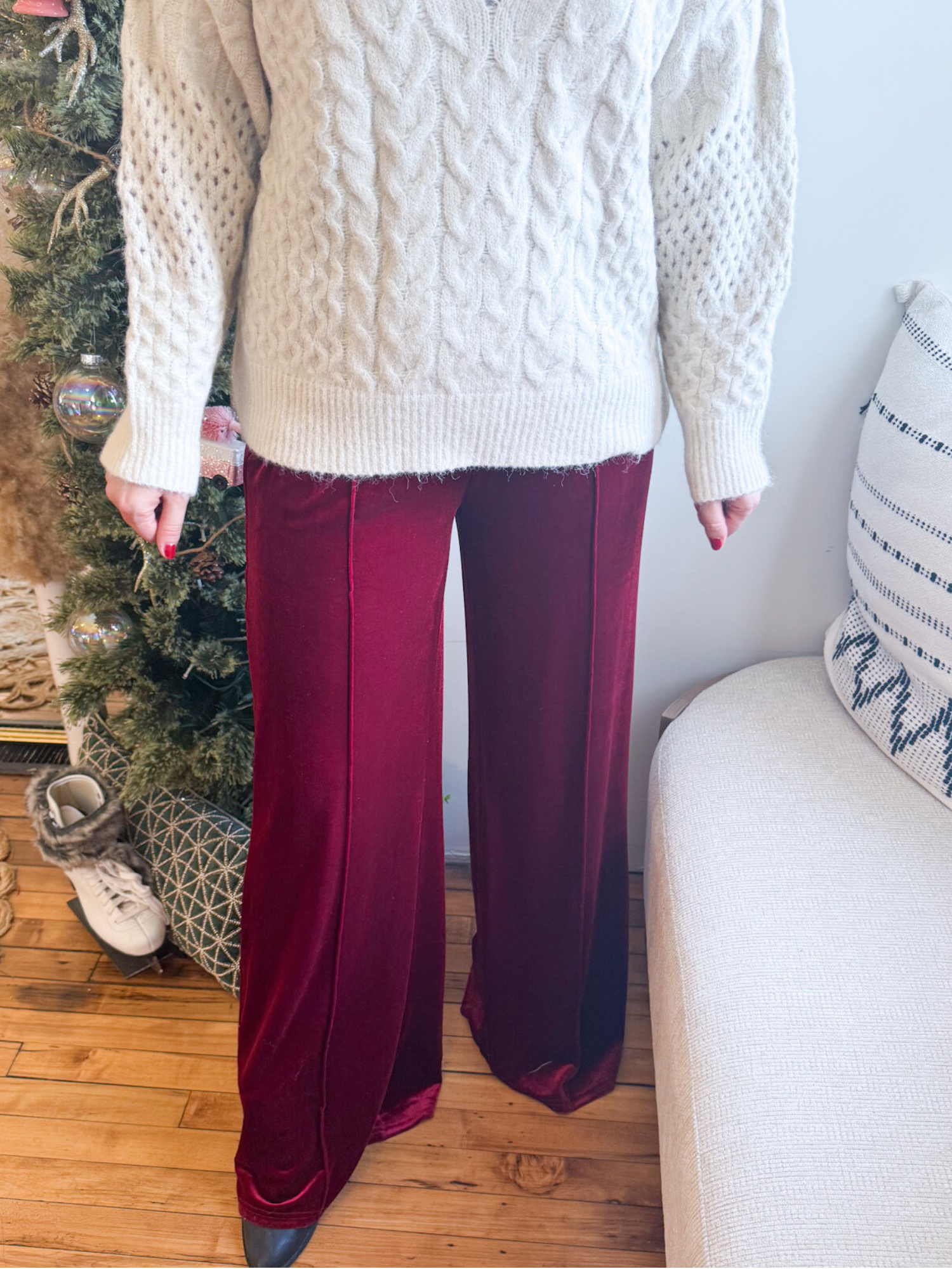 Collette Velvet Palazzo Trousers