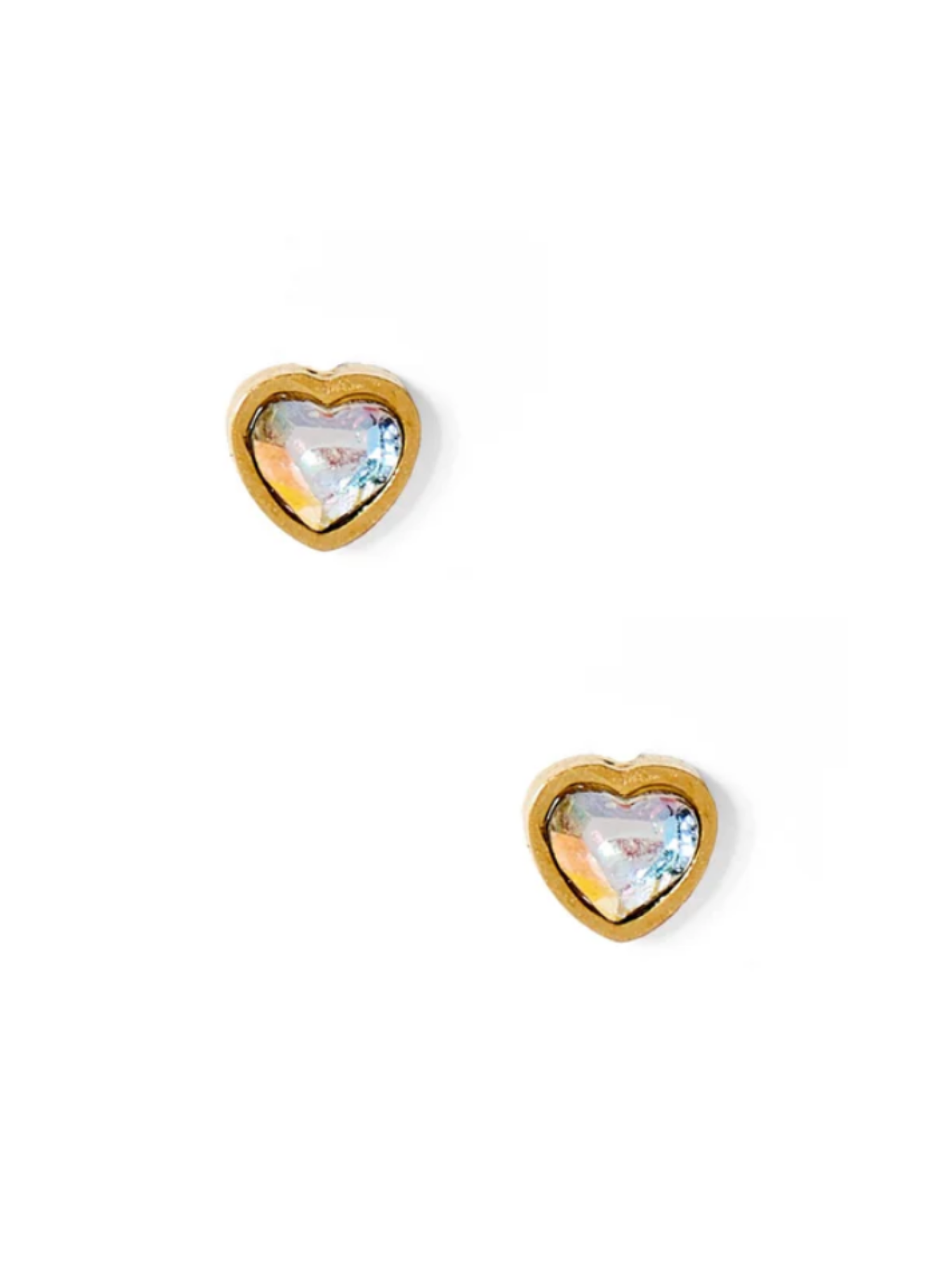 Polly Heart Screwback Stud Earrings - The Collective Rose