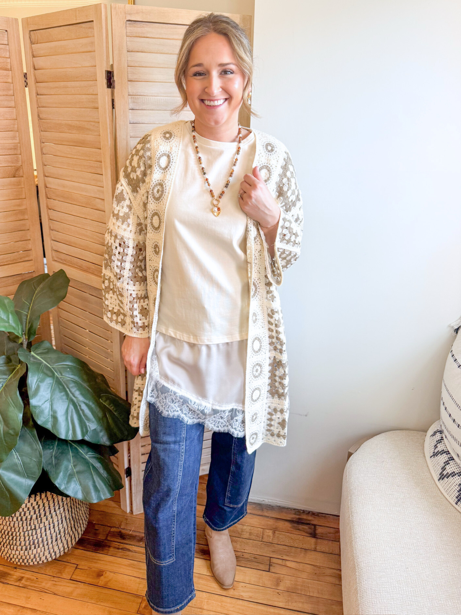 Maranda Granny Square Crochet Cardigan