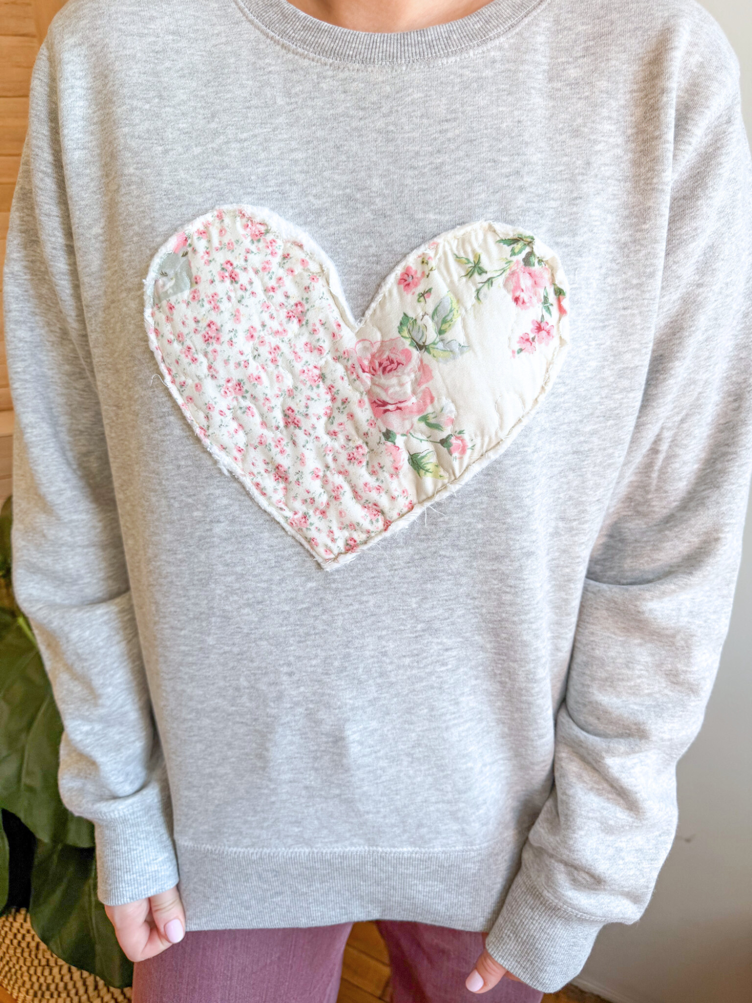 Stitched One Of A Kind Heart Crewneck