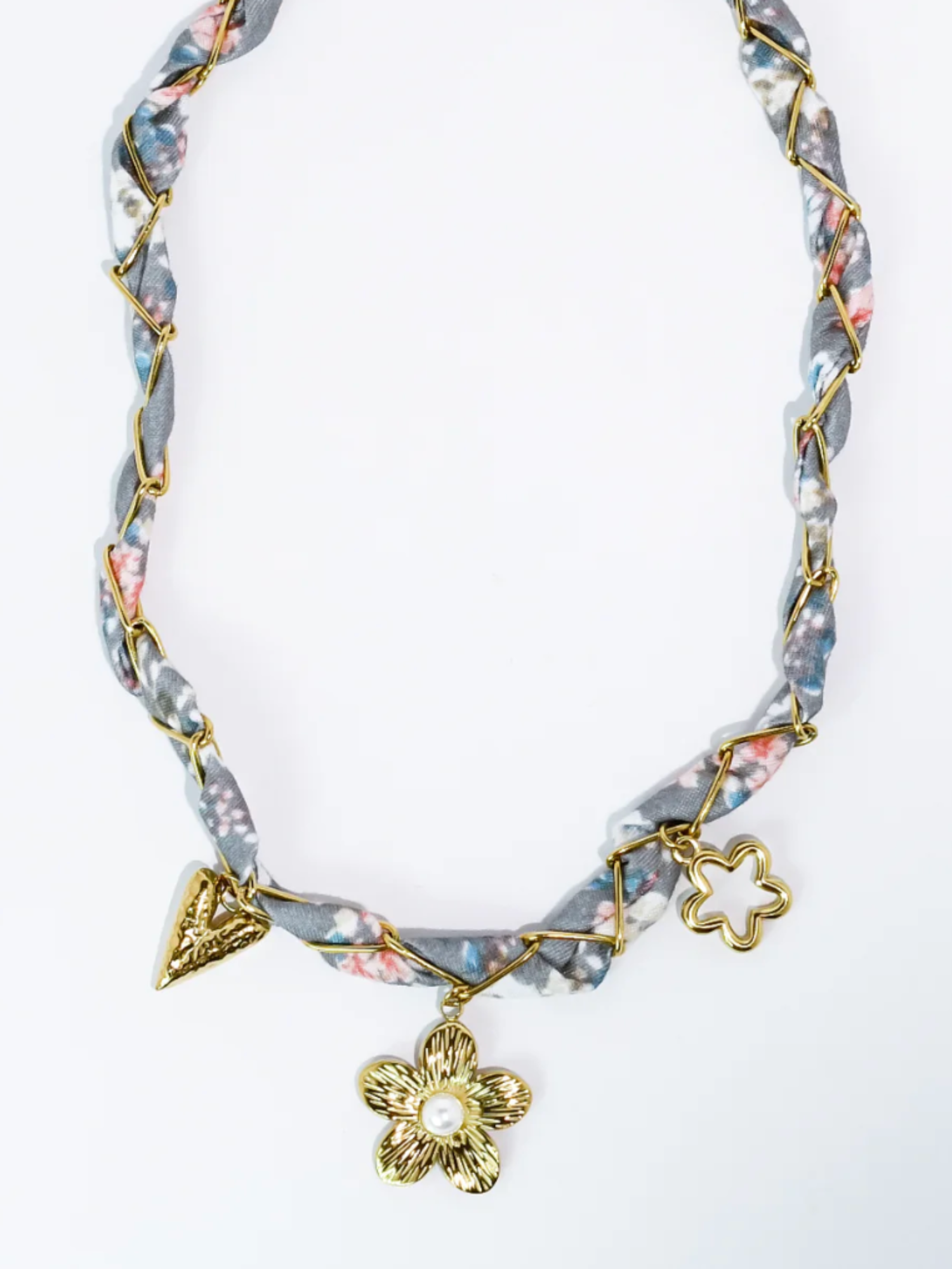 Petal Pop Scarf Charm Necklace - The Collective Rose