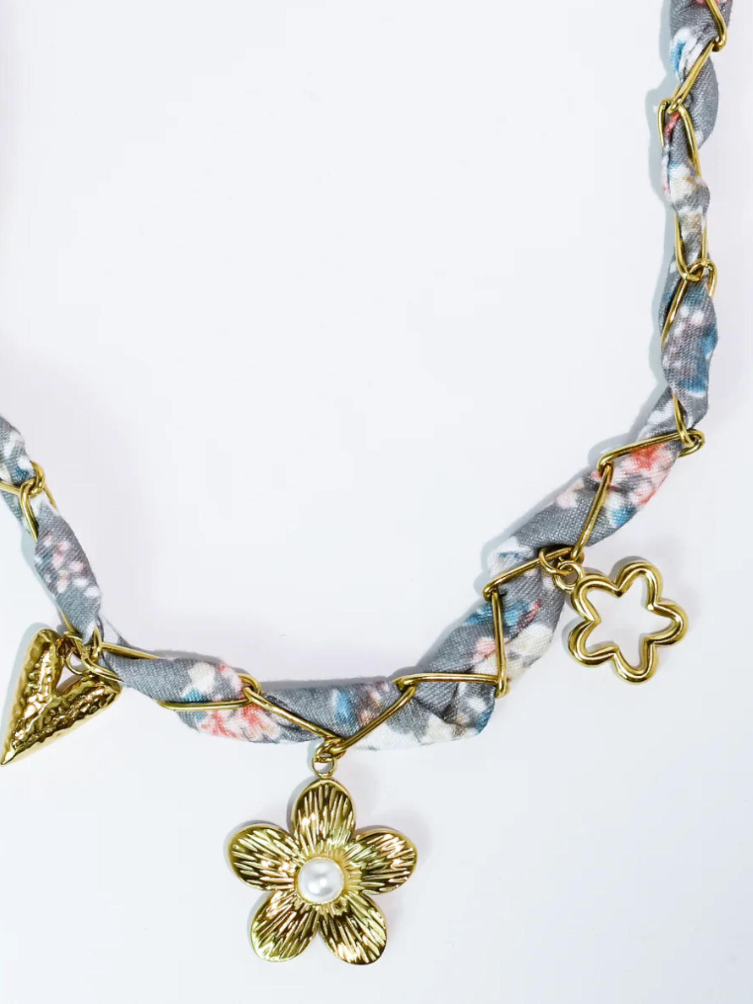 Petal Pop Scarf Charm Necklace - The Collective Rose