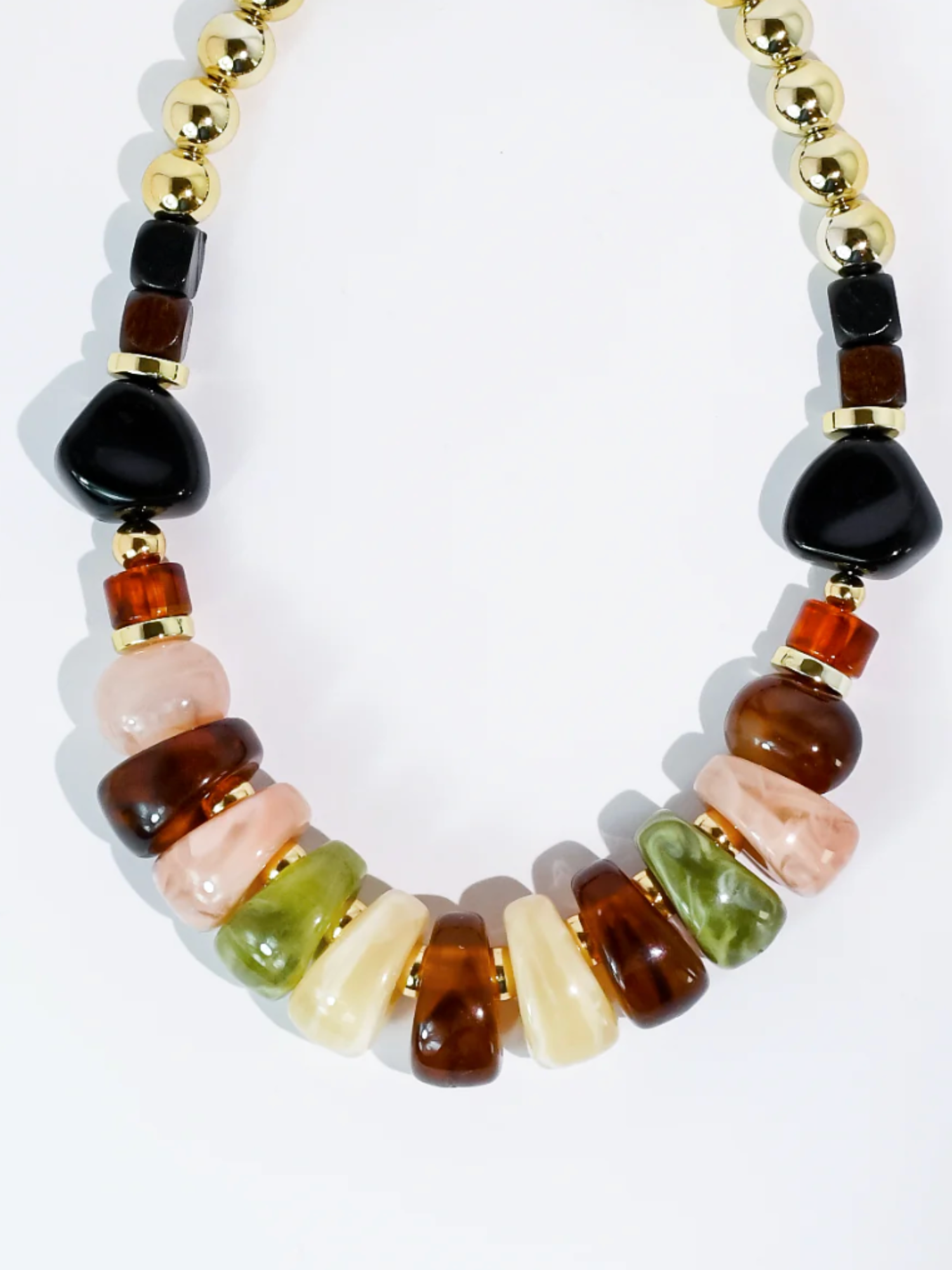 Earthy Chic Beaded Necklace - The Collective Rose