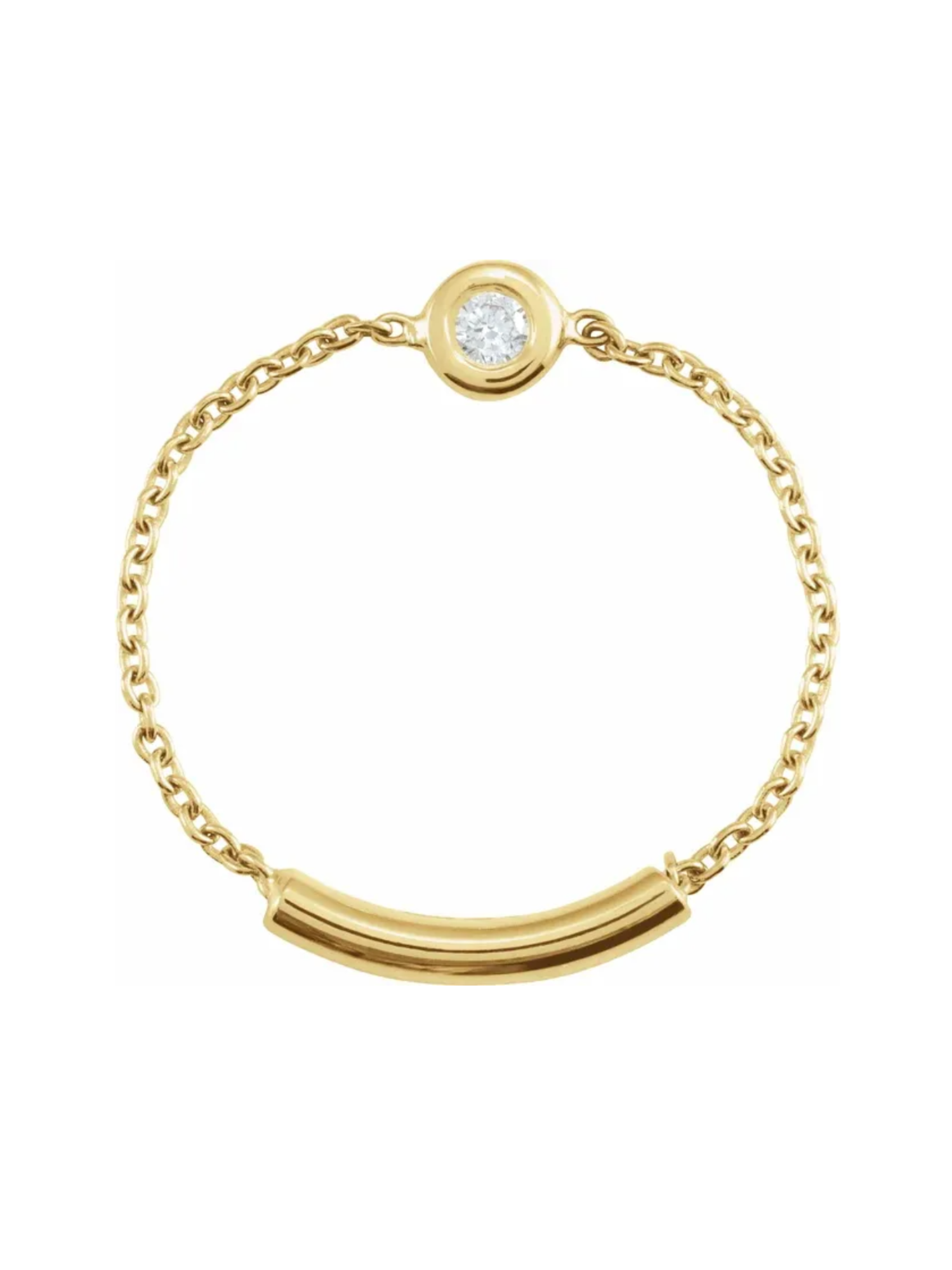 Natural Diamond Chain Ring