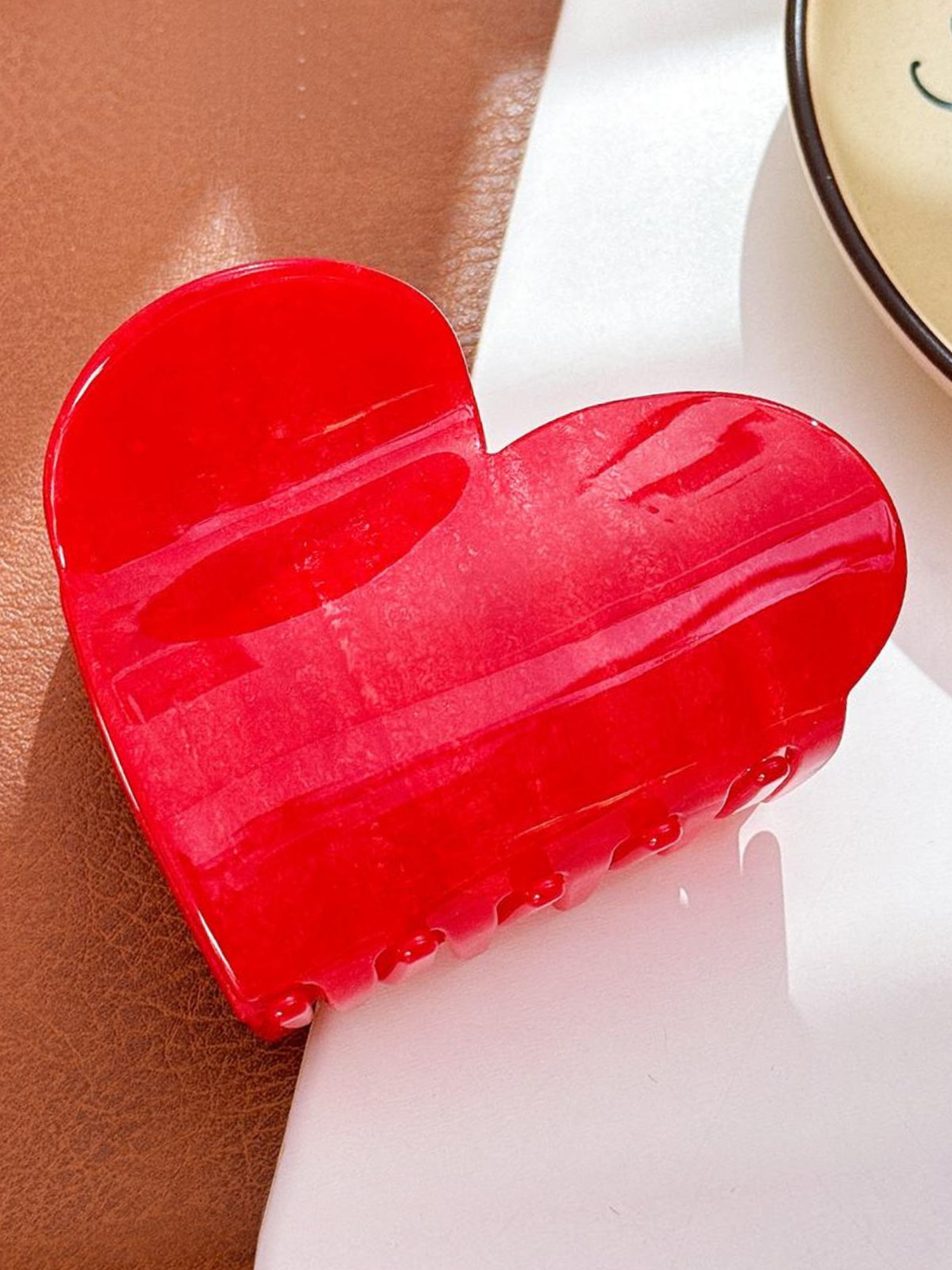 Half Heart Hair Claw Clip - The Collective Rose