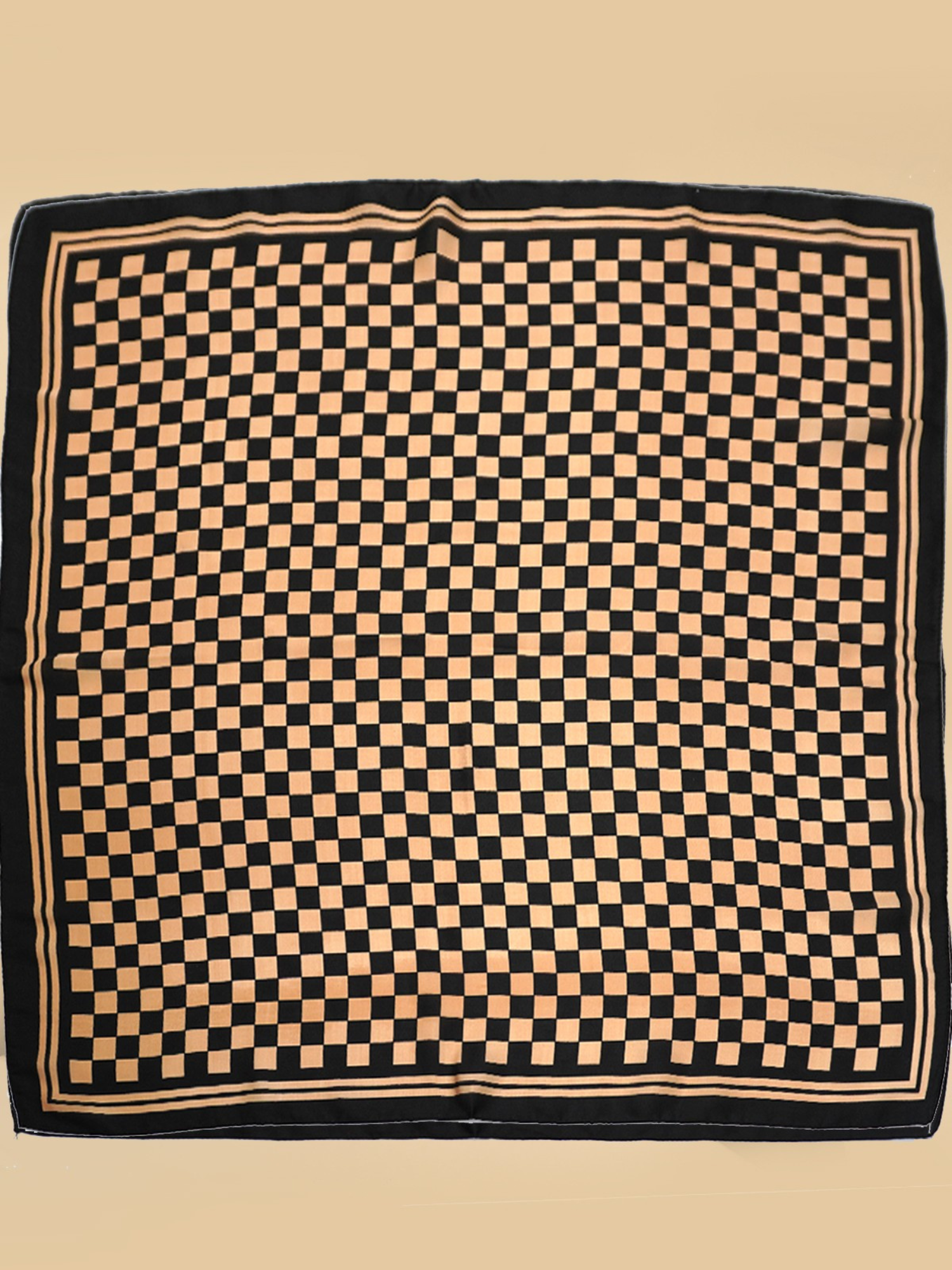 Checker Print Bandana Scarf