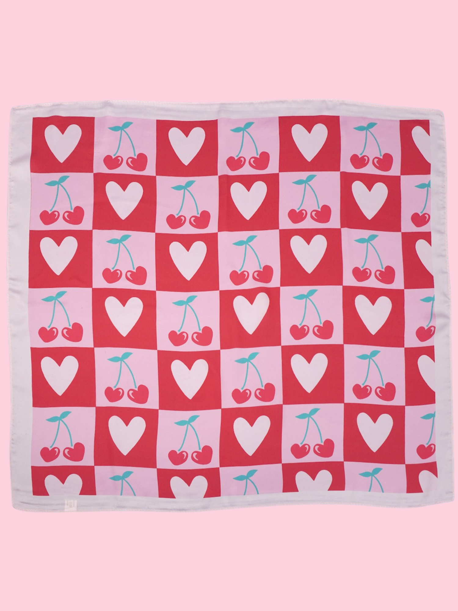 Cherry Heart Bandana Scarf - The Collective Rose