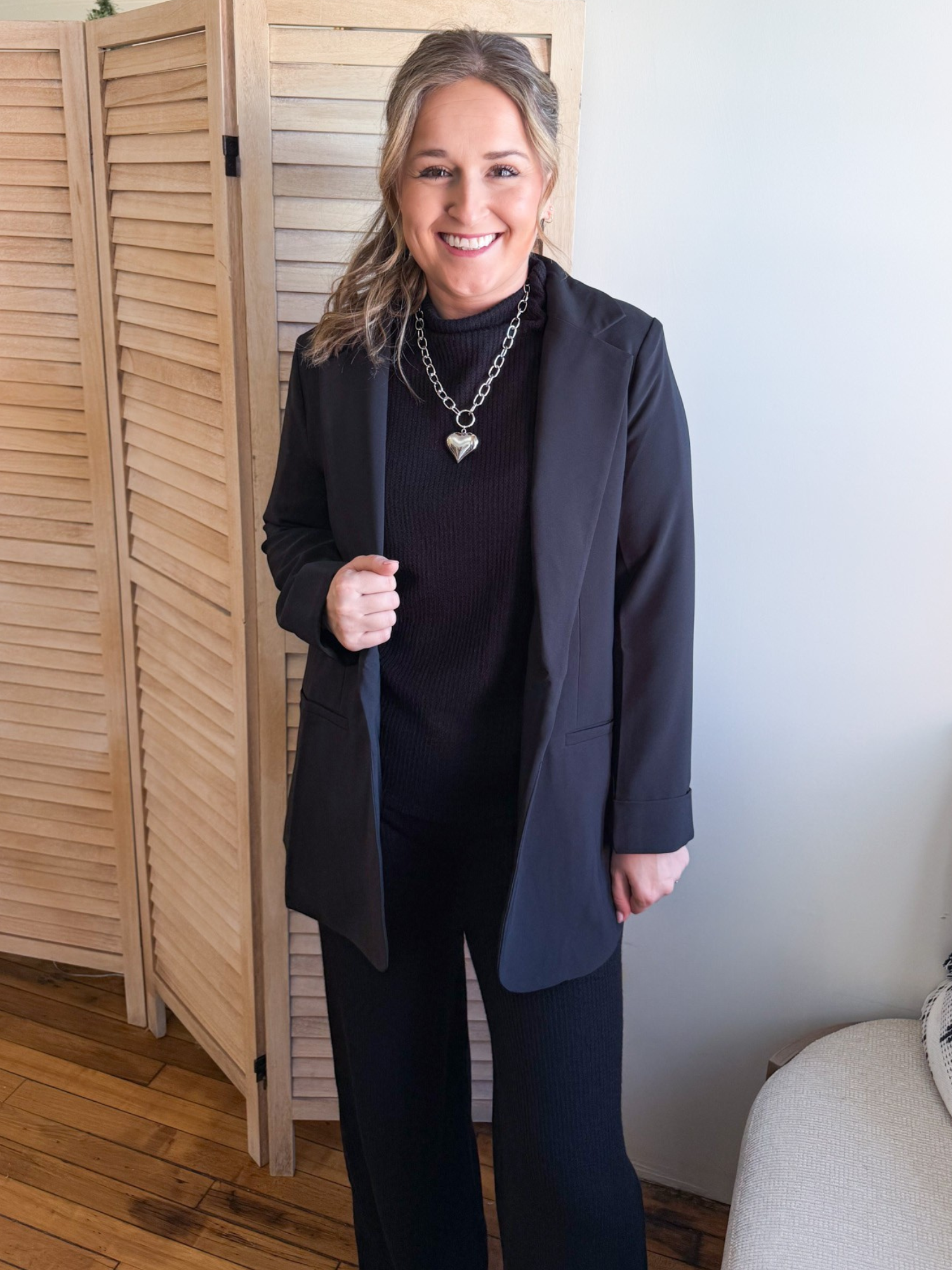 Shay Classic Blazer - Black - The Collective Rose
