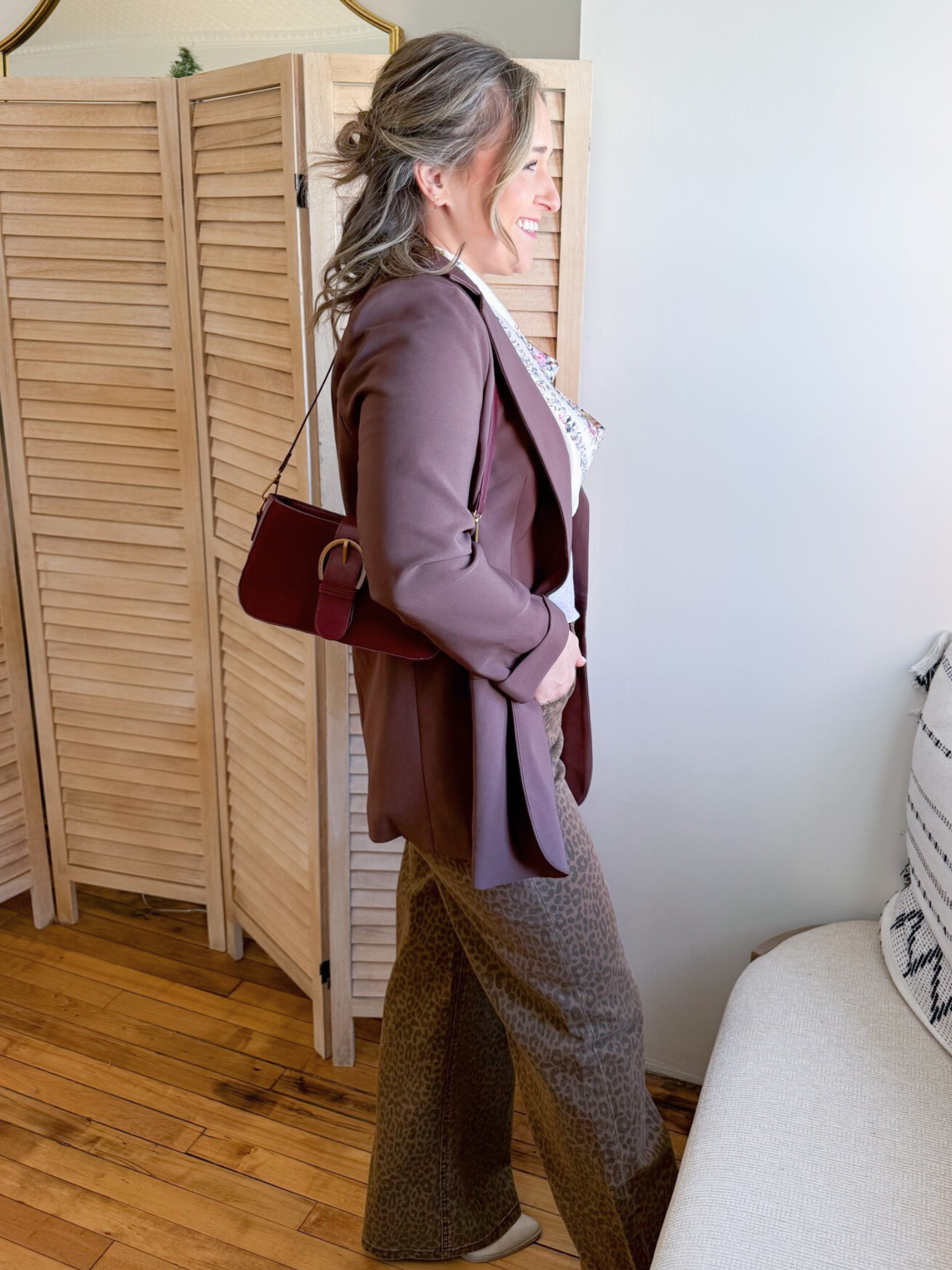 Cabernet Suede Shoulder Bag - The Collective Rose