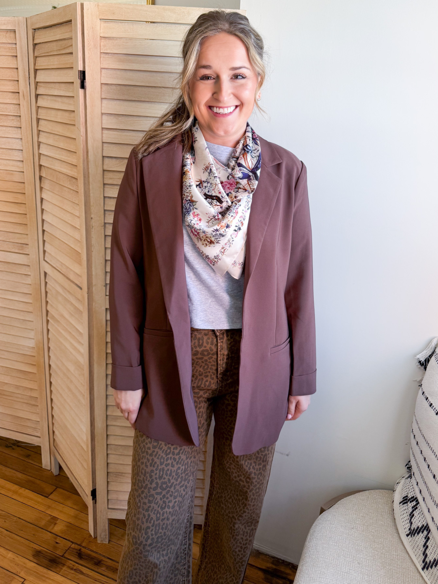 Shay Classic Blazer - Brown - The Collective Rose