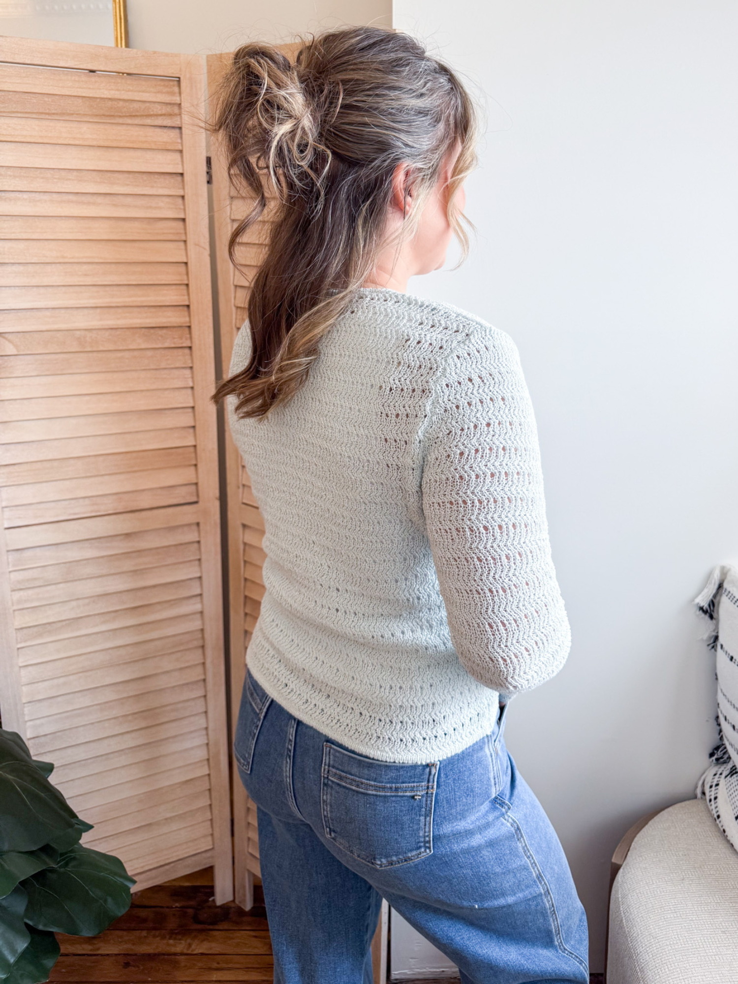 Maisie Pointelle Cardigan - The Collective Rose