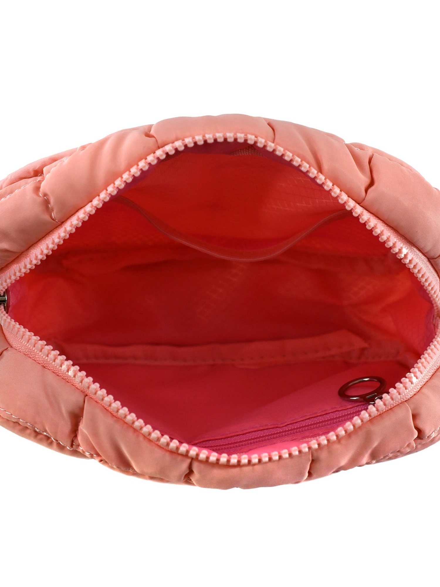 Nylon Quilted Puffer Pouch - Light Pink - The Collective Rose