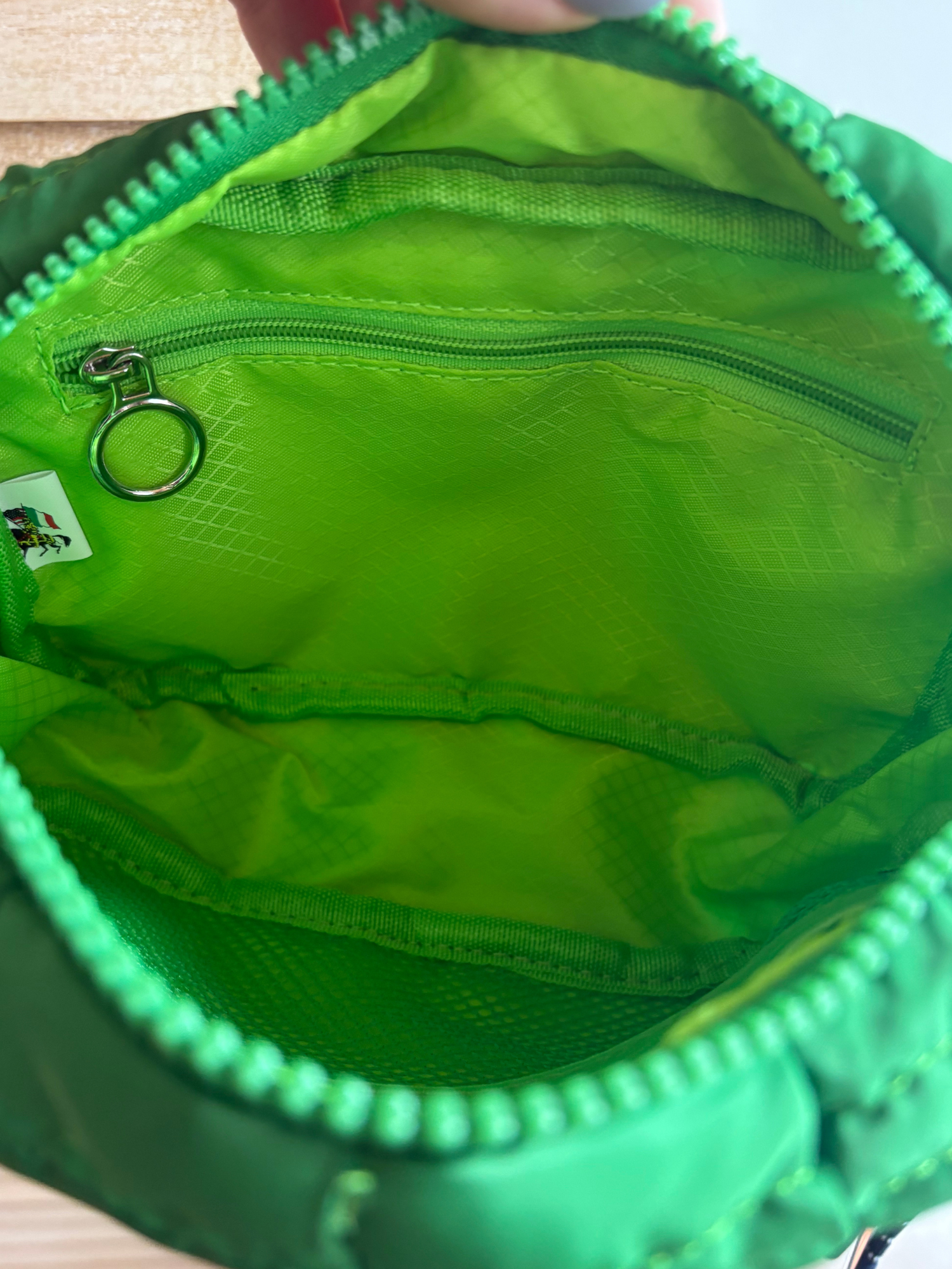 Nylon Quilted Puffer Pouch - Kelly Green - The Collective Rose