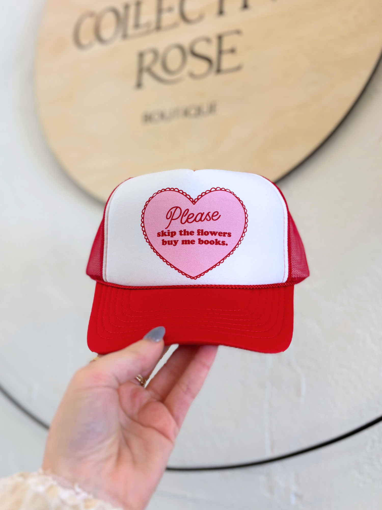 Buy Me Books Trucker Hat - The Collective Rose