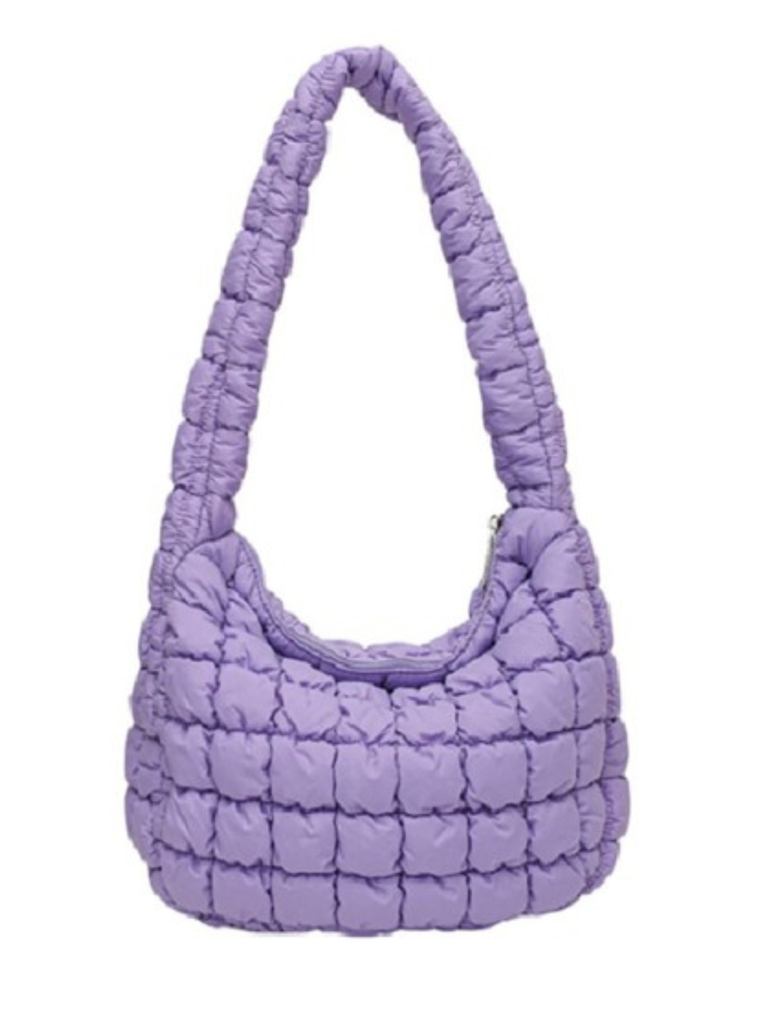 Quilted Puffer Tote - Lilac - The Collective Rose