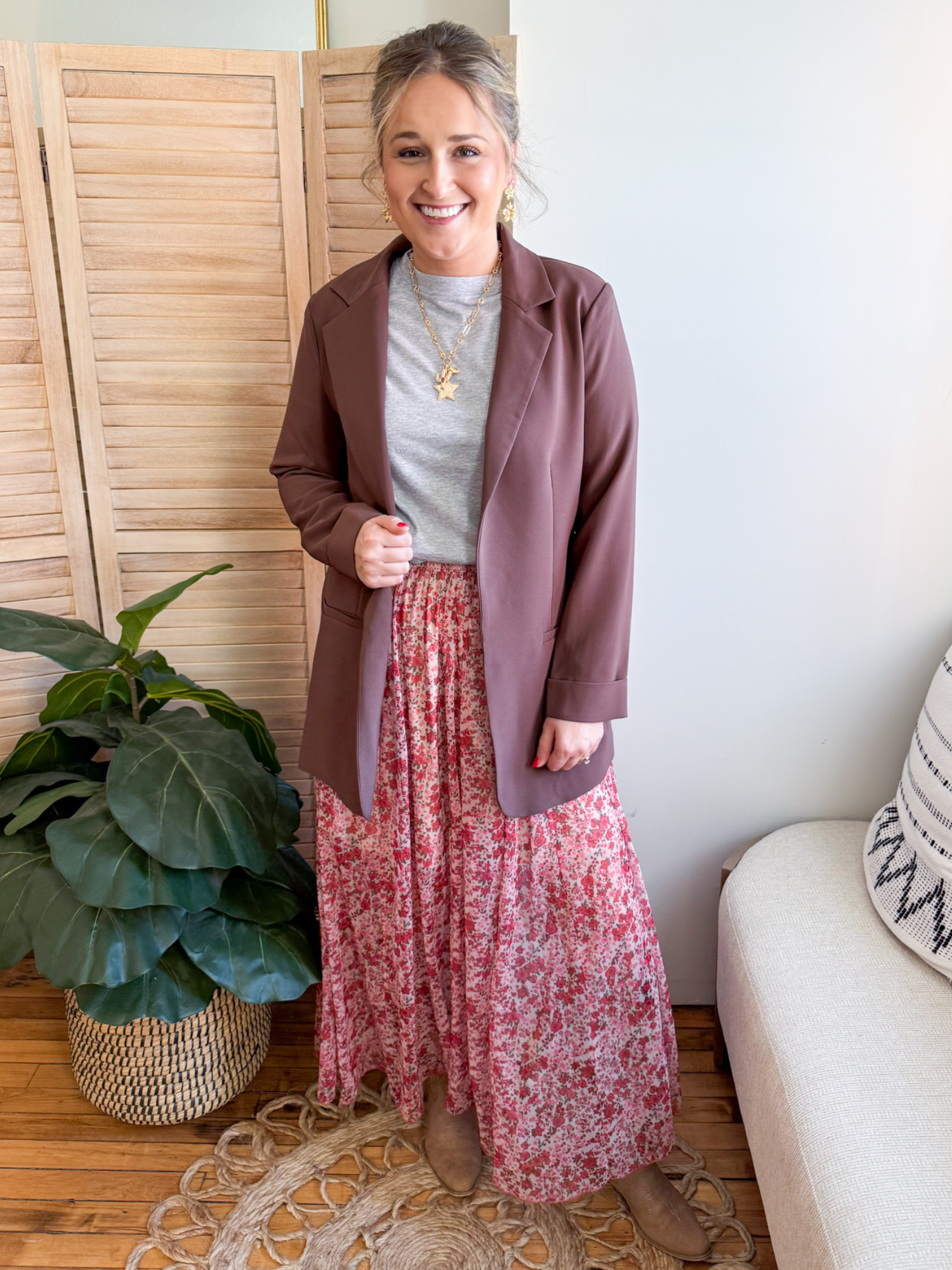 Ashtyn Floral Maxi Skirt - The Collective Rose