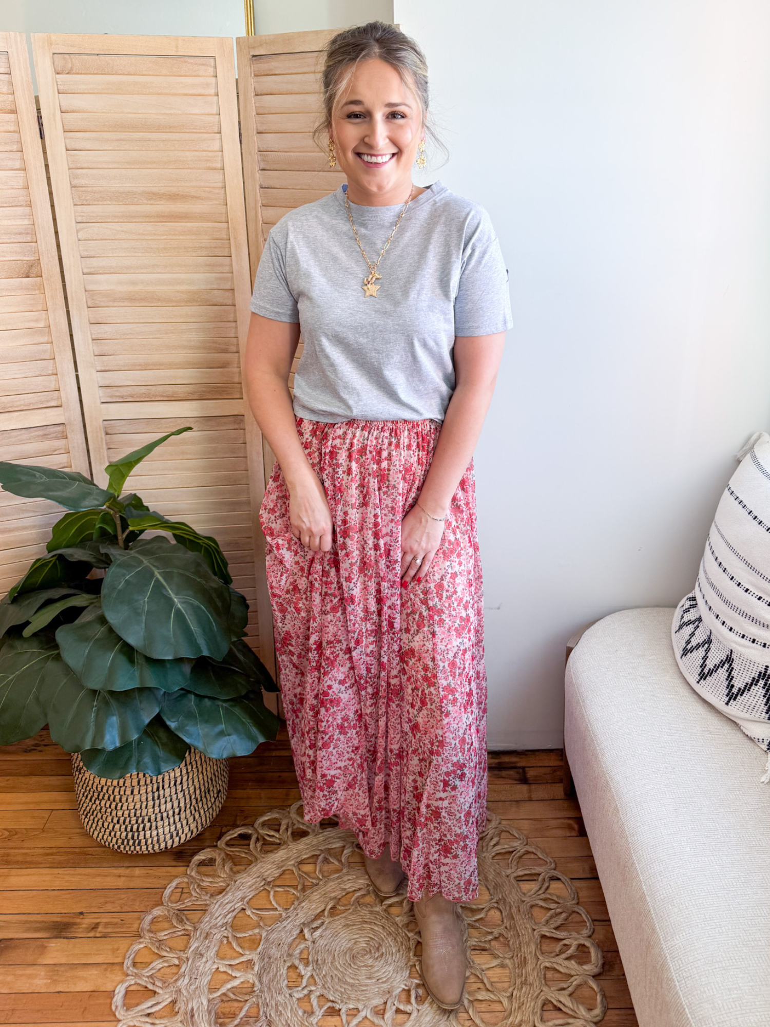 Ashtyn Floral Maxi Skirt - The Collective Rose