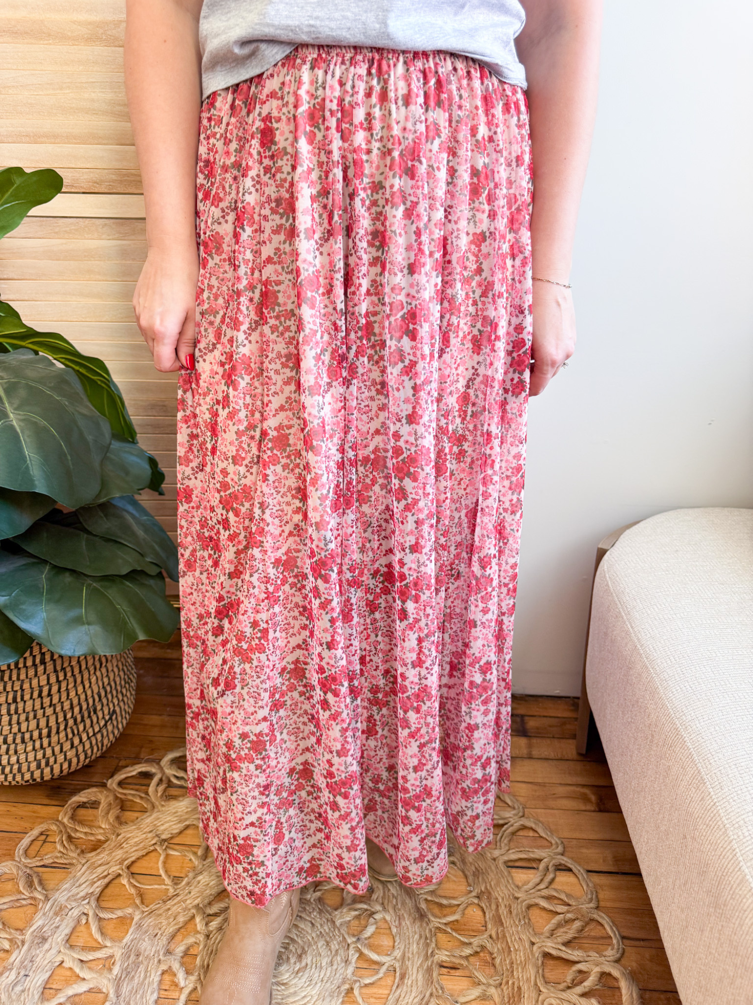 Ashtyn Floral Maxi Skirt - The Collective Rose