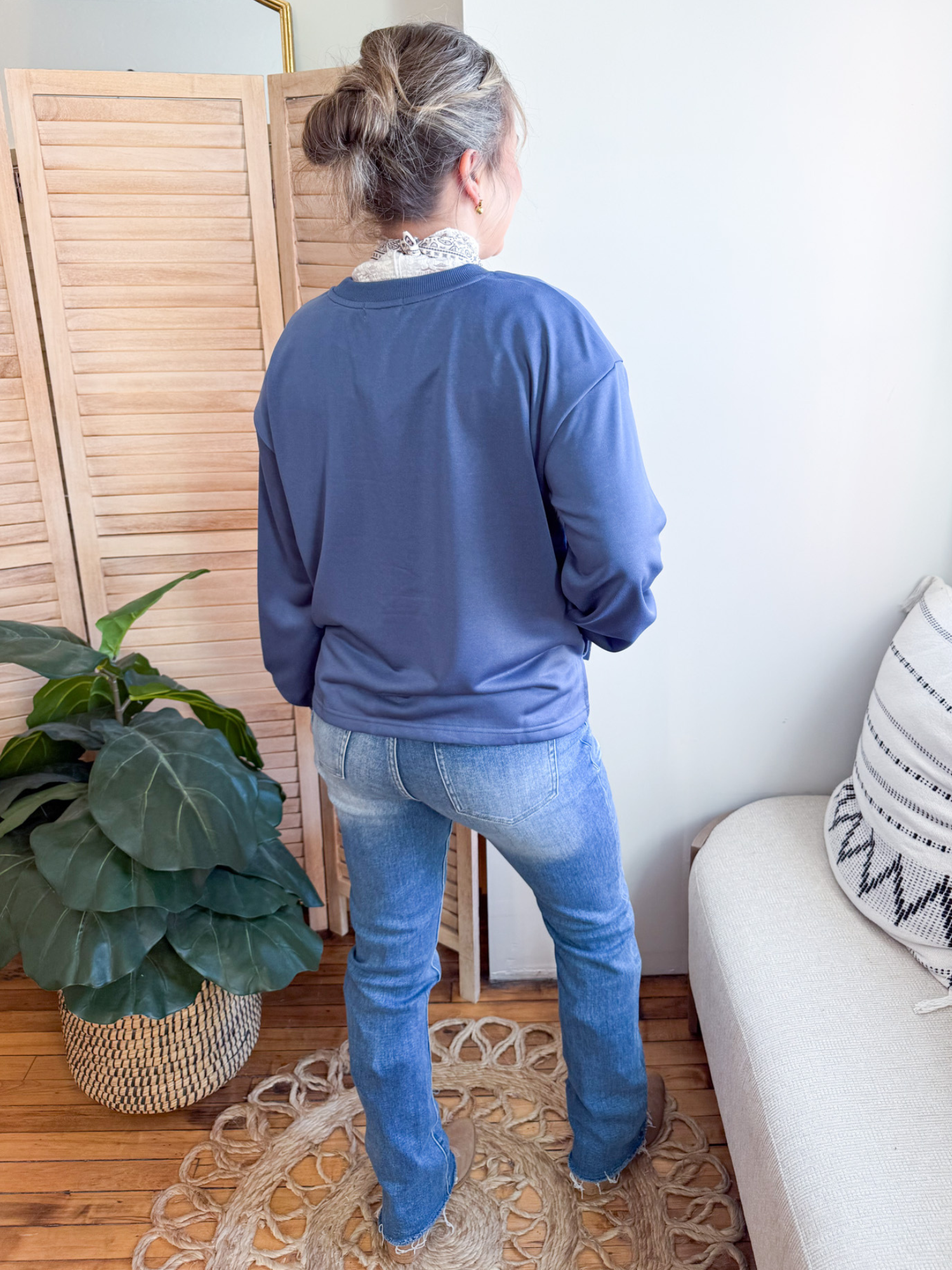 Calista Floral Embroidered Sweatshirt - The Collective Rose