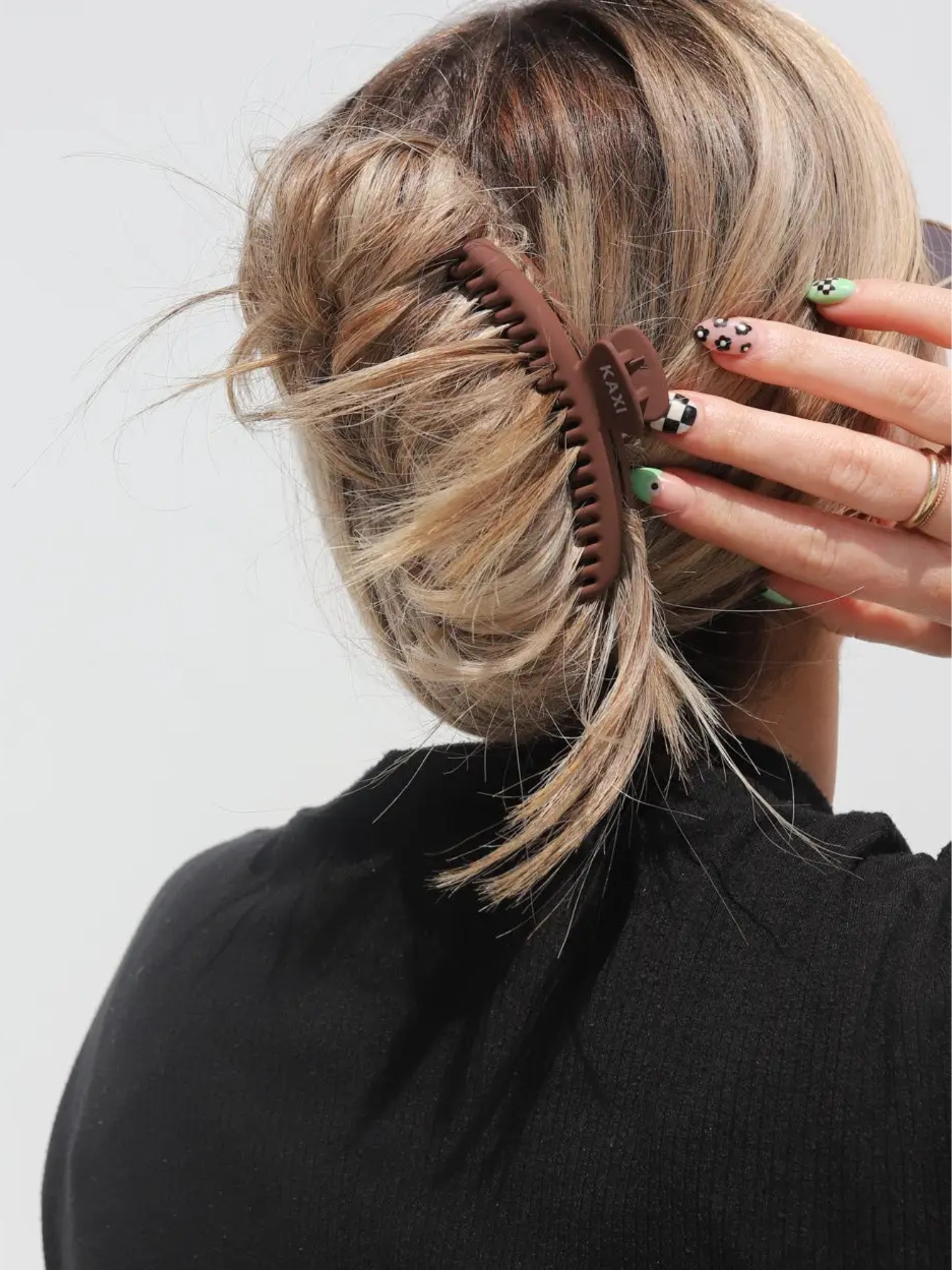 Matte Midi Hold Everything Claw - Dark Brown - The Collective Rose