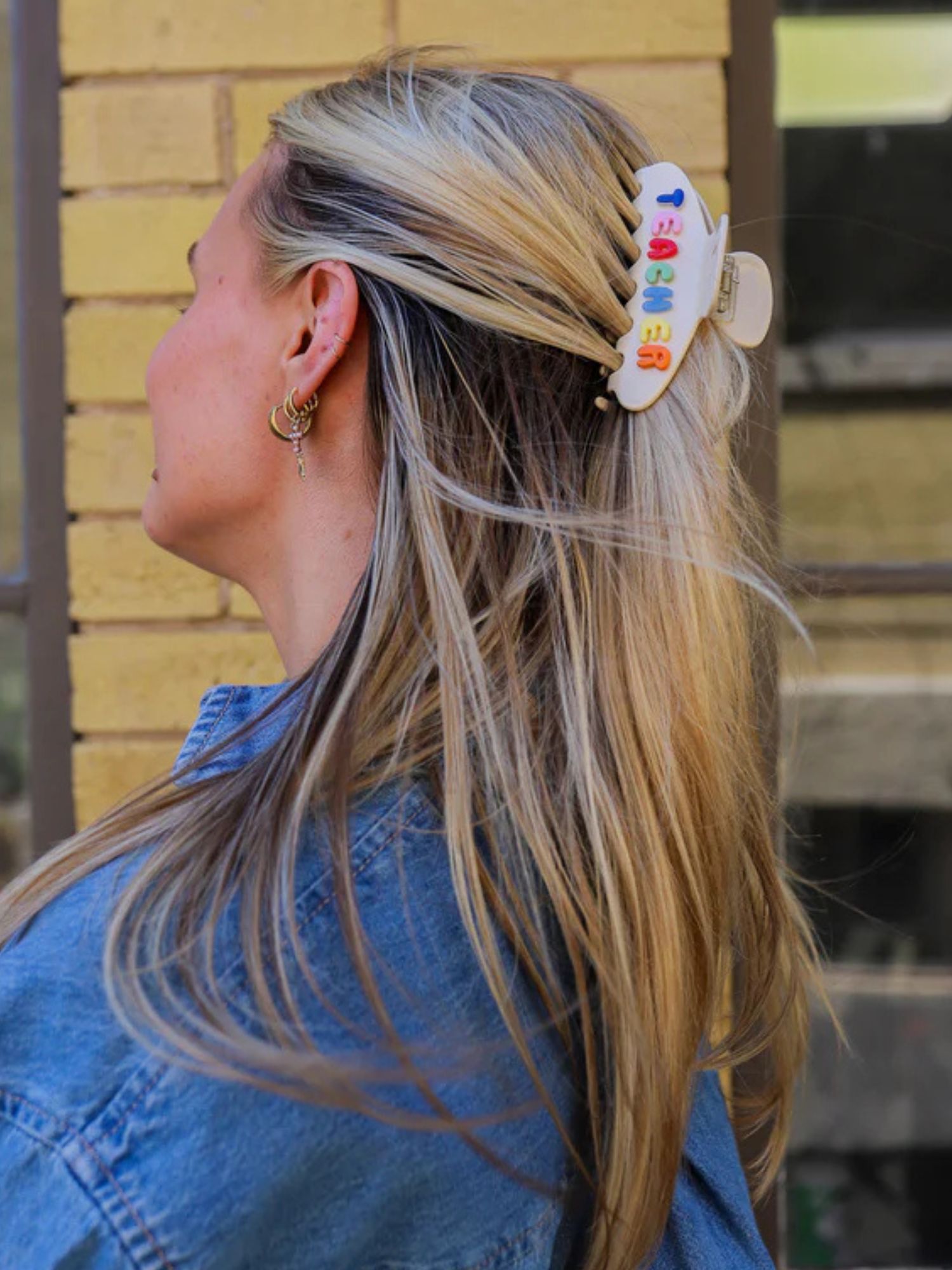 Teacher Hair Claw Clip - The Collective Rose