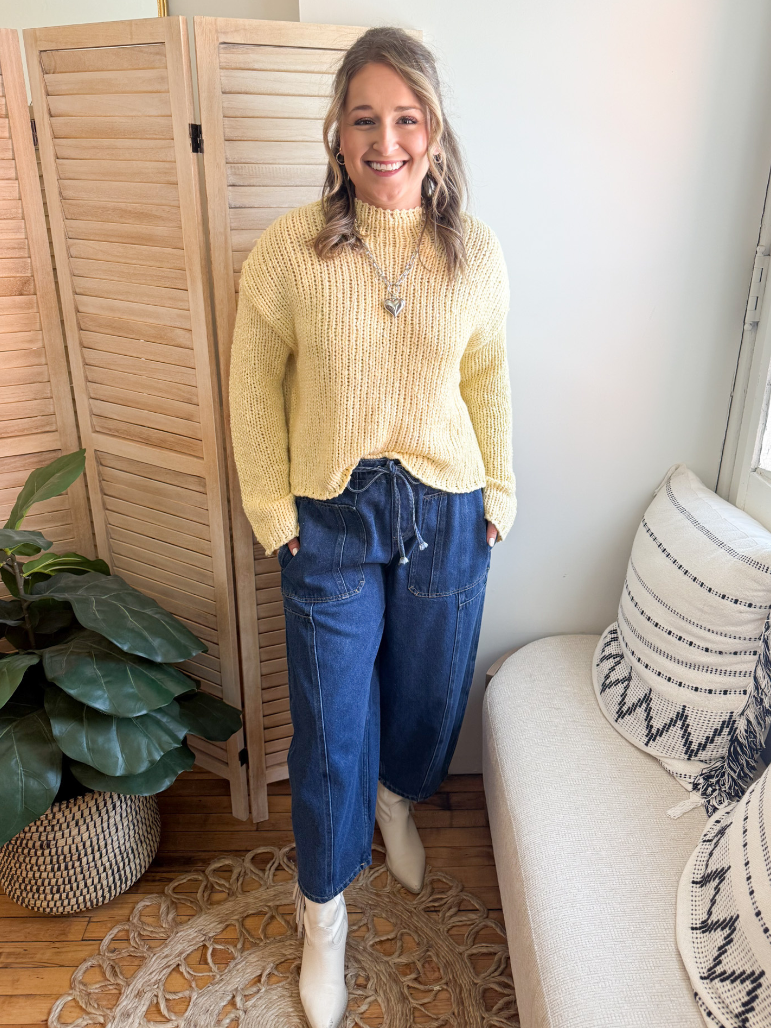 Wide Leg Relaxed Barrel Jeans - The Collective Rose