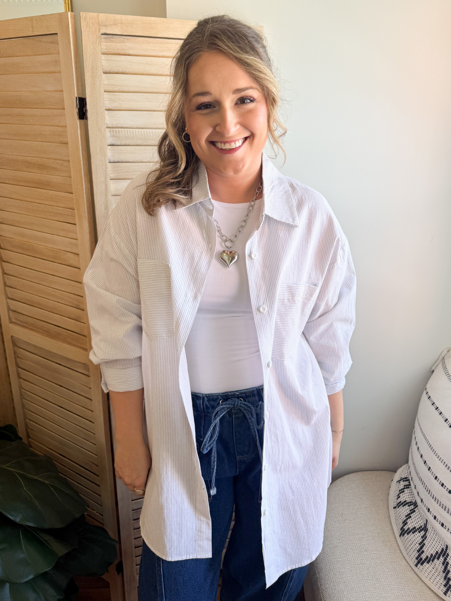 Lizzie Striped Button Up - The Collective Rose