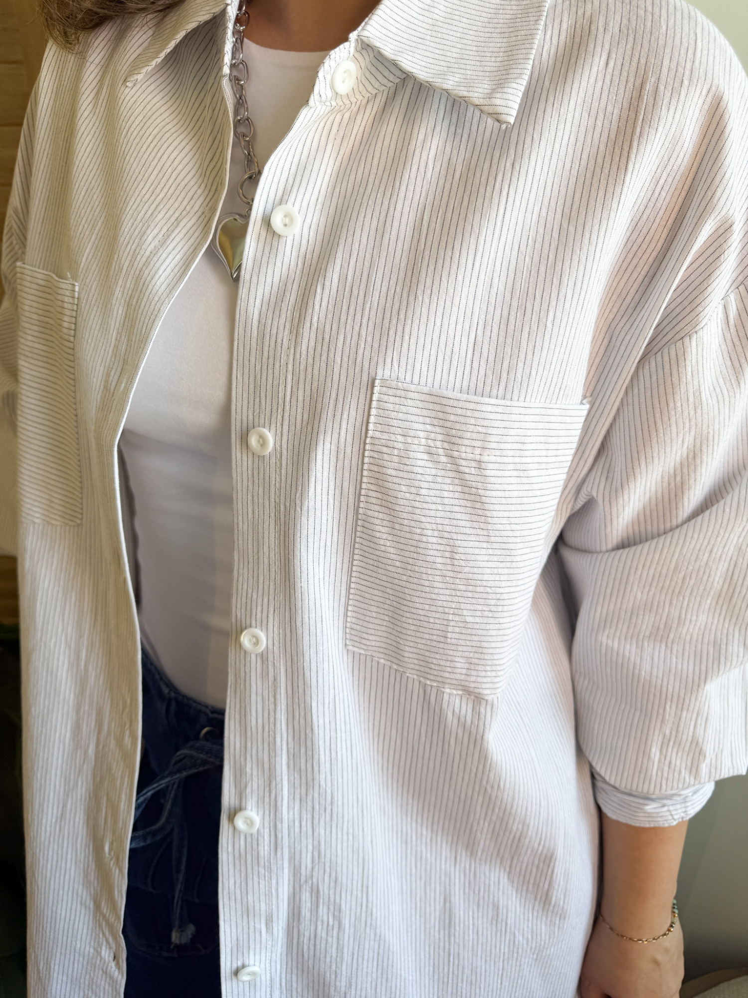 Lizzie Striped Button Up - The Collective Rose