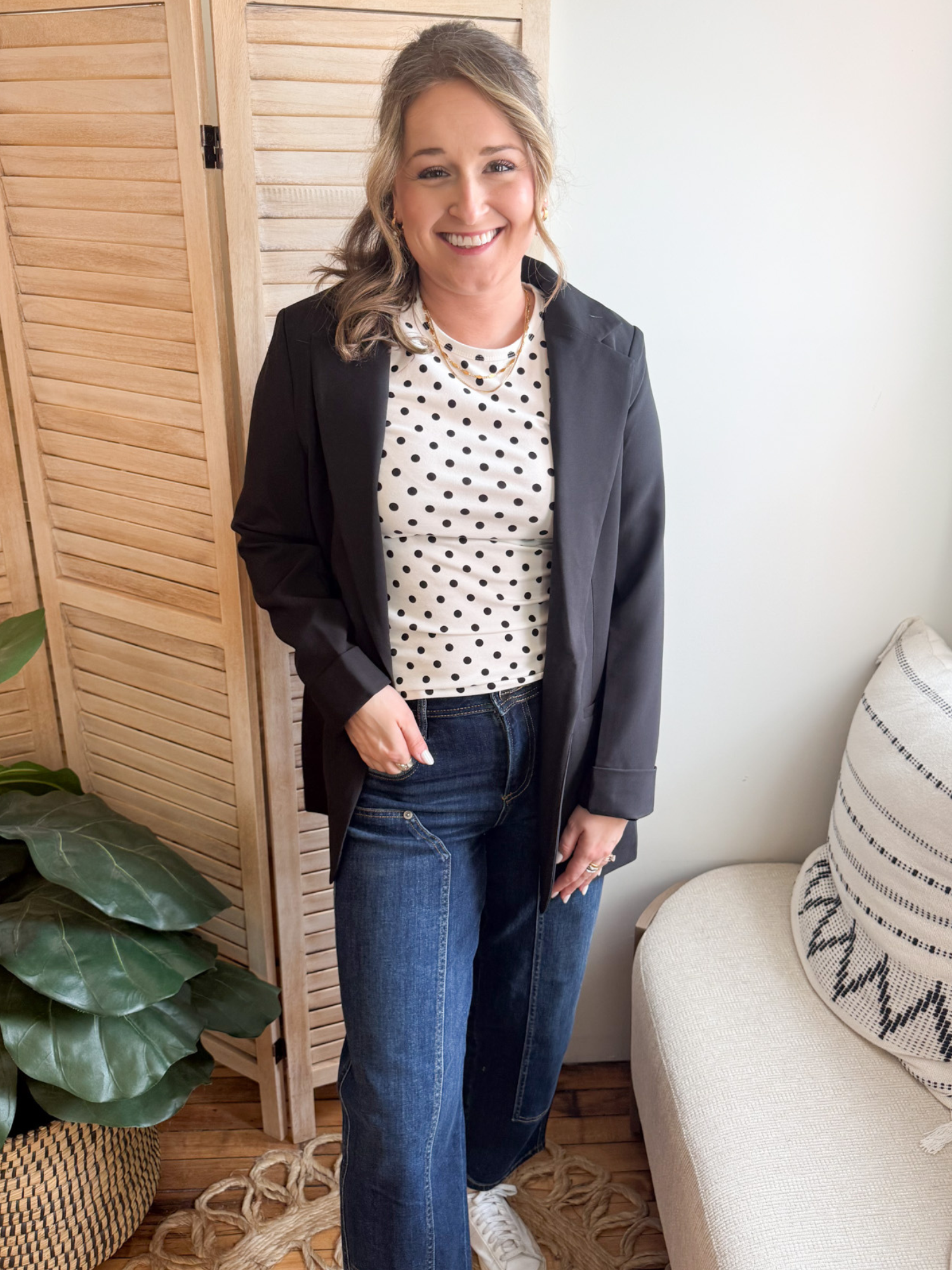 Elena Polka Dot Tee - The Collective Rose