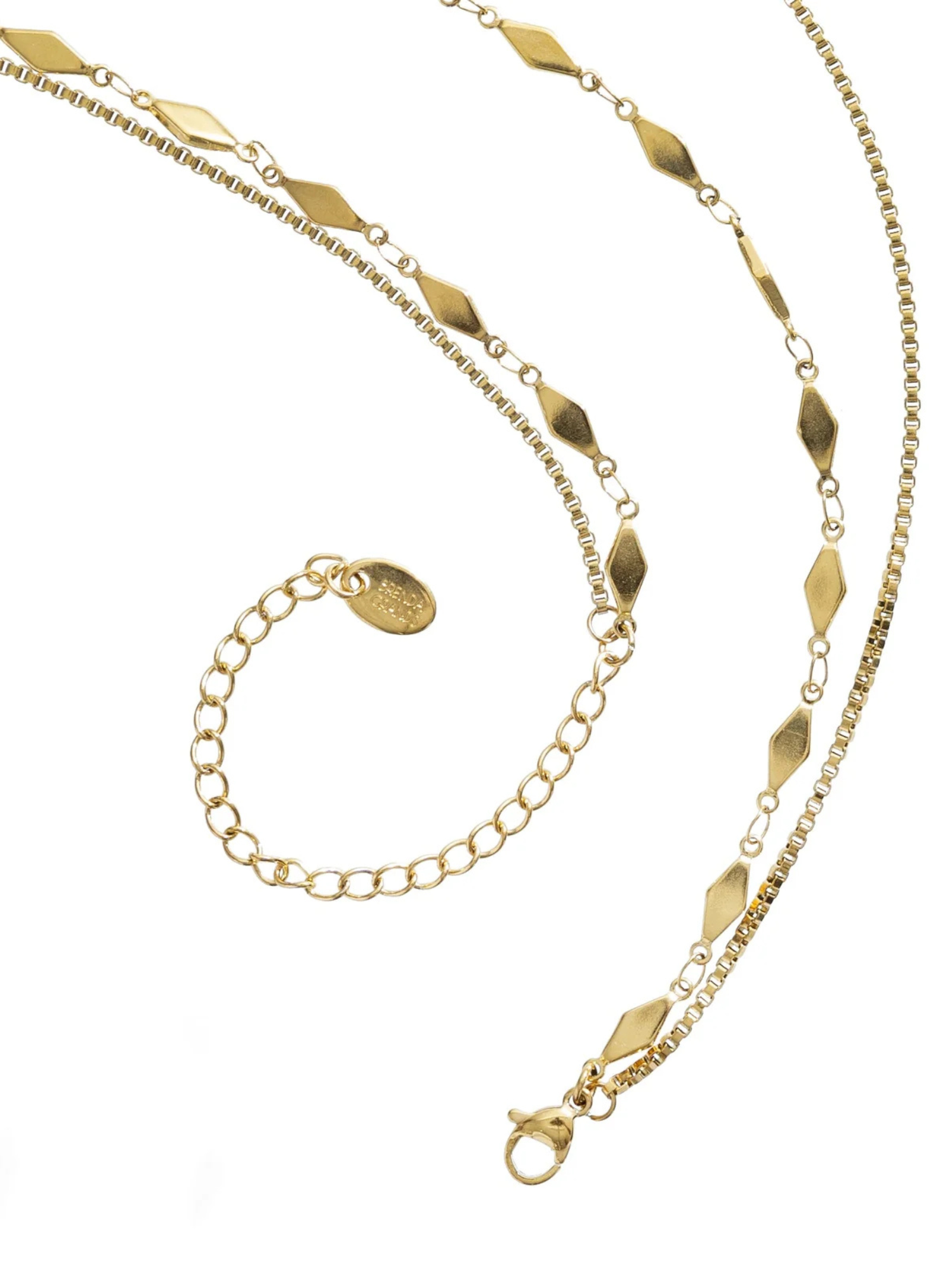 Waterproof Gold Box Chain Layered Necklace - The Collective Rose