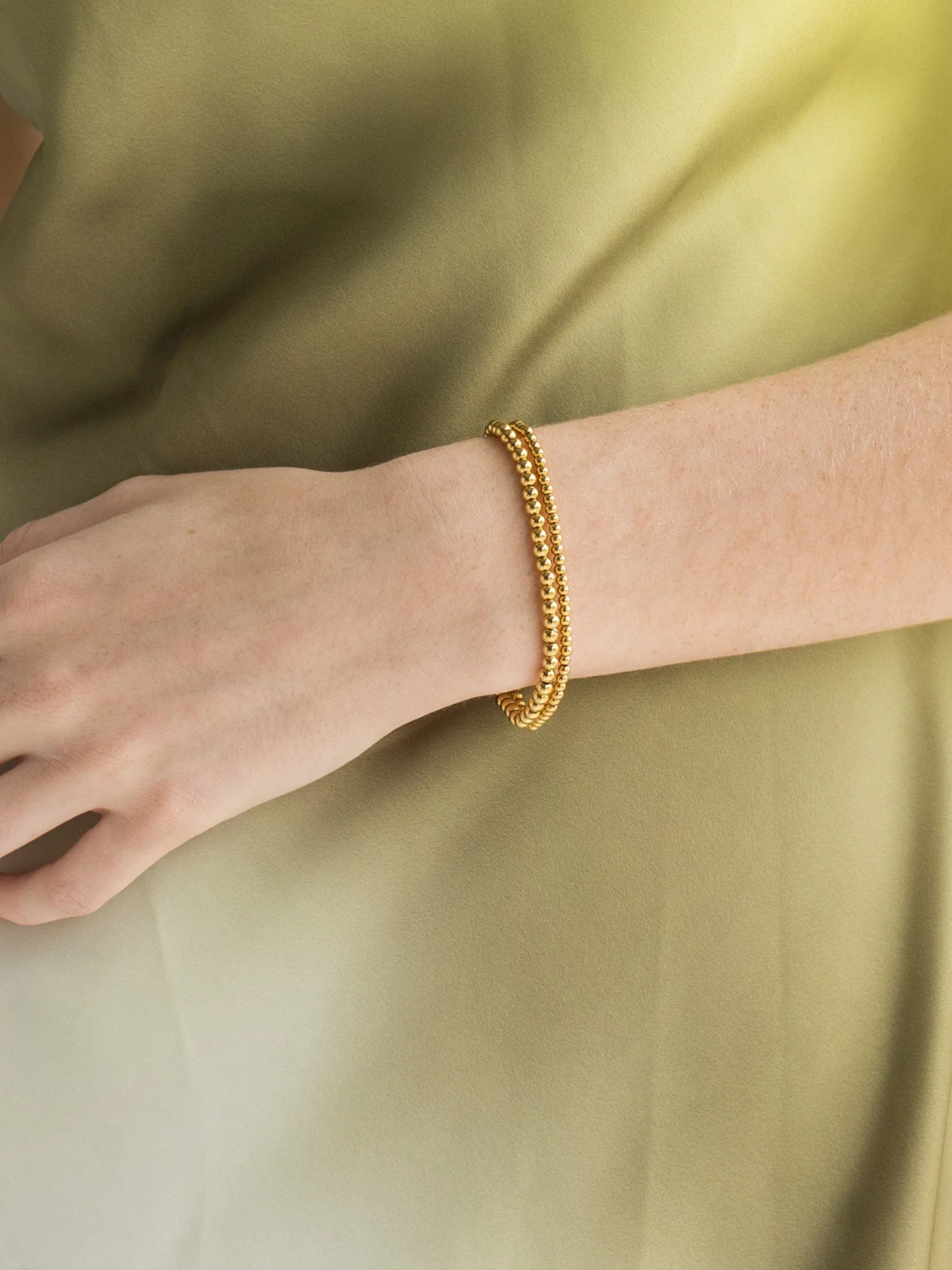 Waterproof Dainty Gold Double Bracelet Set - The Collective Rose