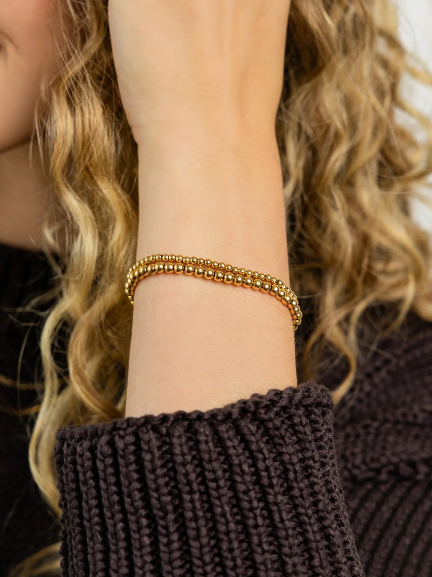 Waterproof Dainty Gold Double Bracelet Set - The Collective Rose