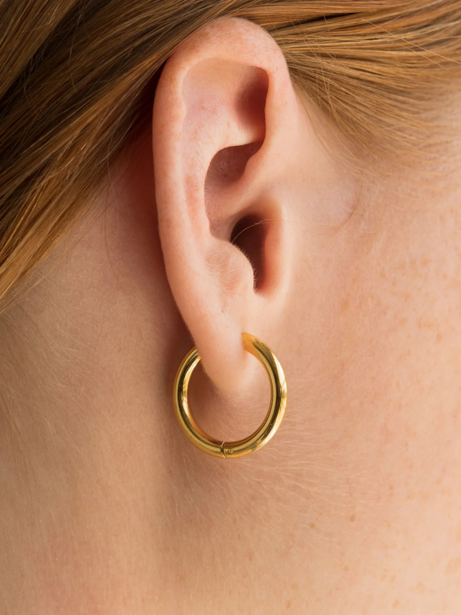 Waterproof 16mm Gold Basic Hoops - The Collective Rose