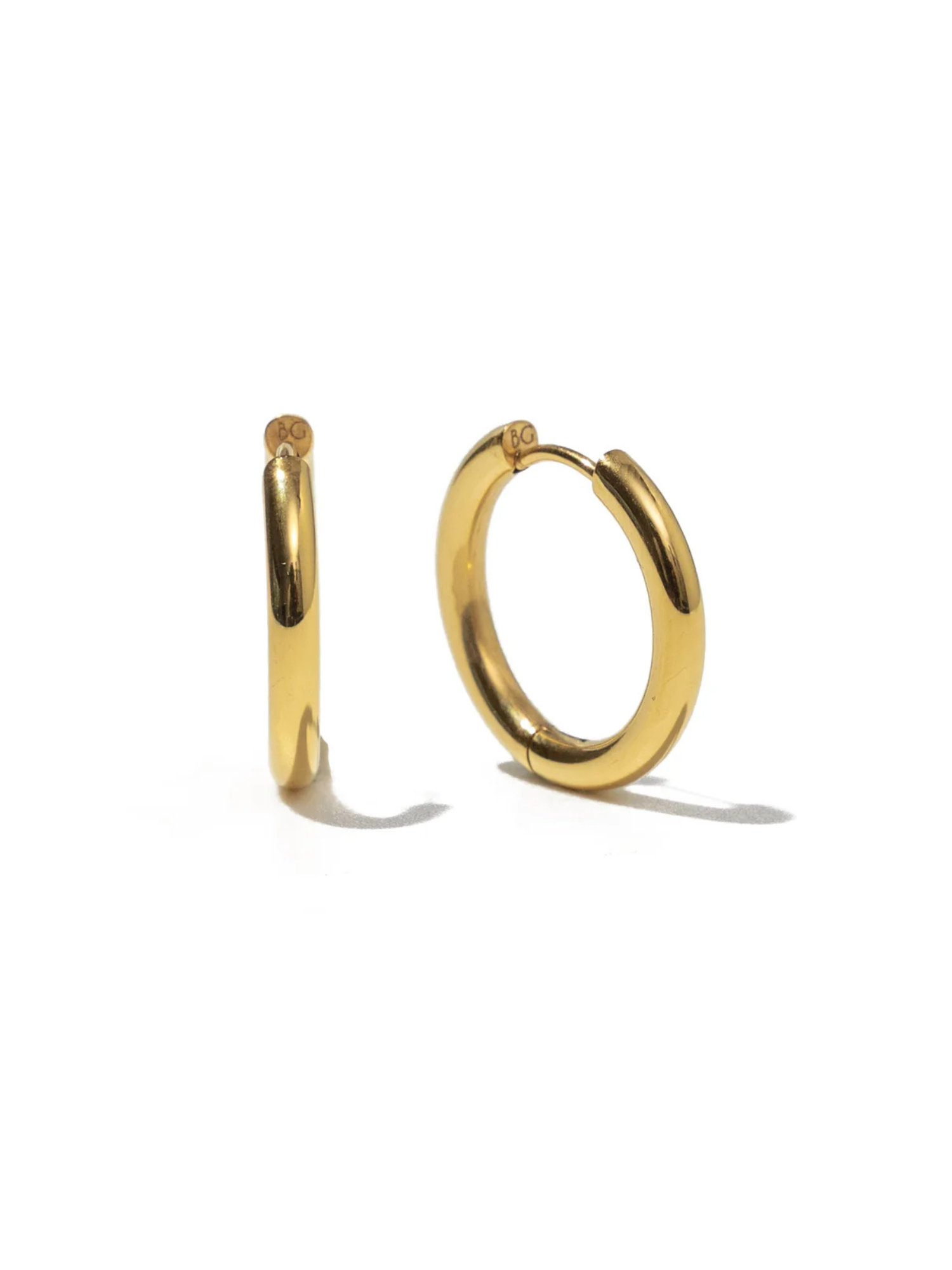 Waterproof 16mm Gold Basic Hoops - The Collective Rose
