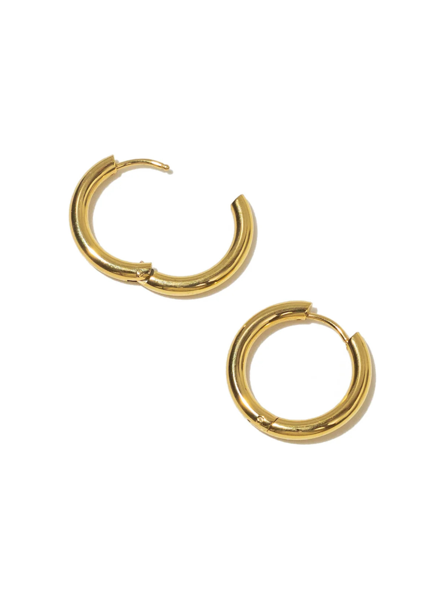 Waterproof 16mm Gold Basic Hoops - The Collective Rose