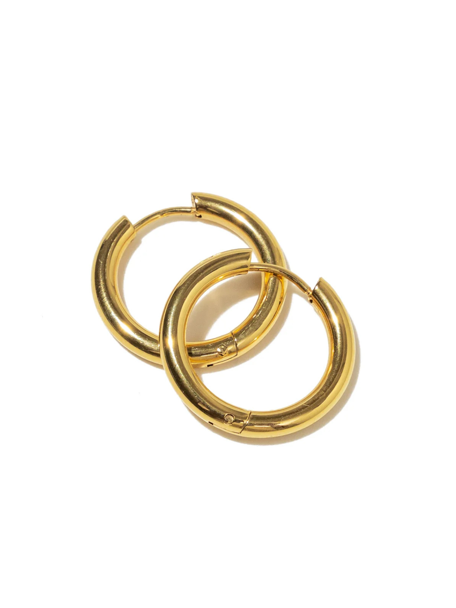 Waterproof 16mm Gold Basic Hoops - The Collective Rose