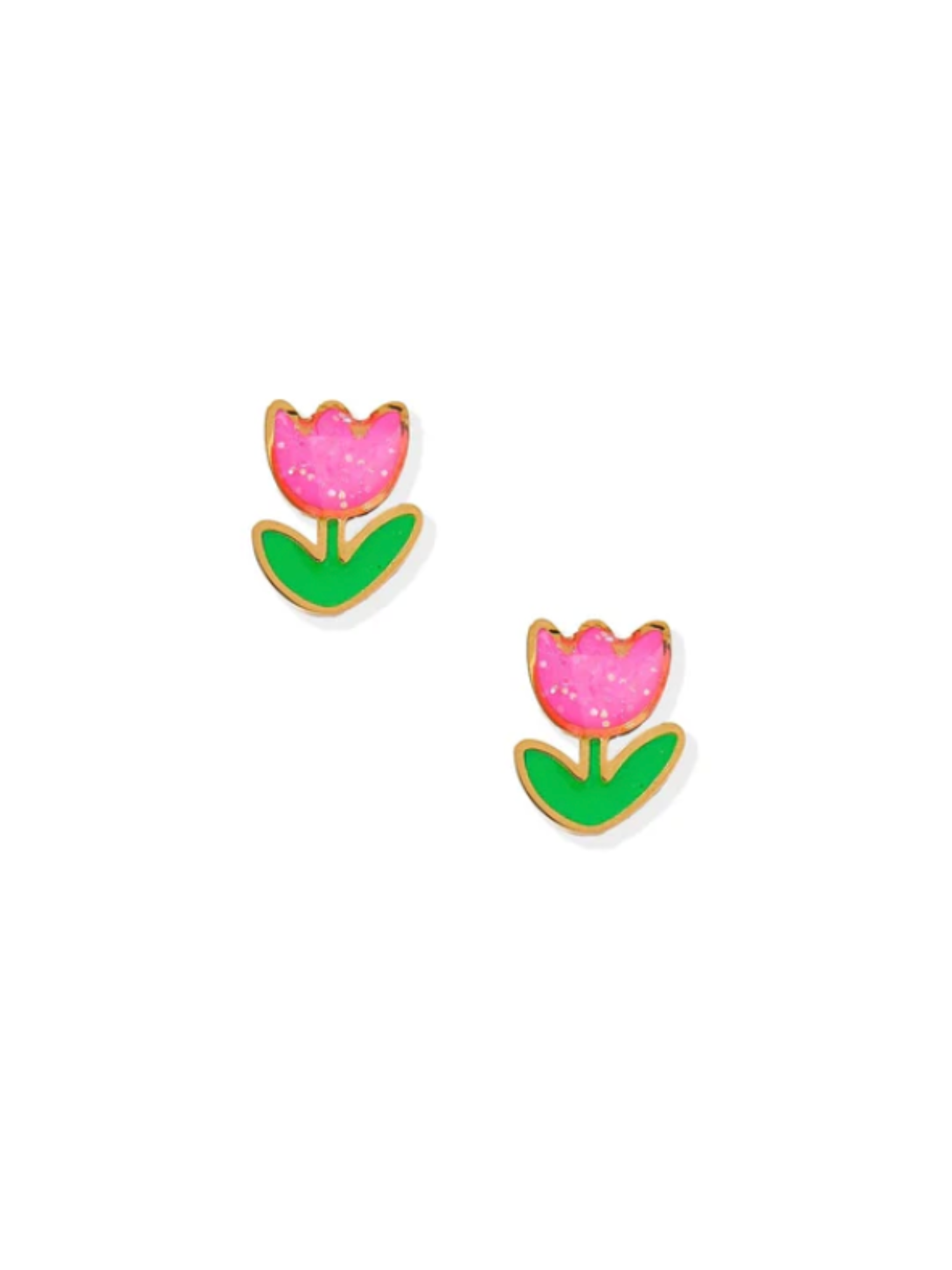 Pink Tulip Screwback Stud Earrings - The Collective Rose
