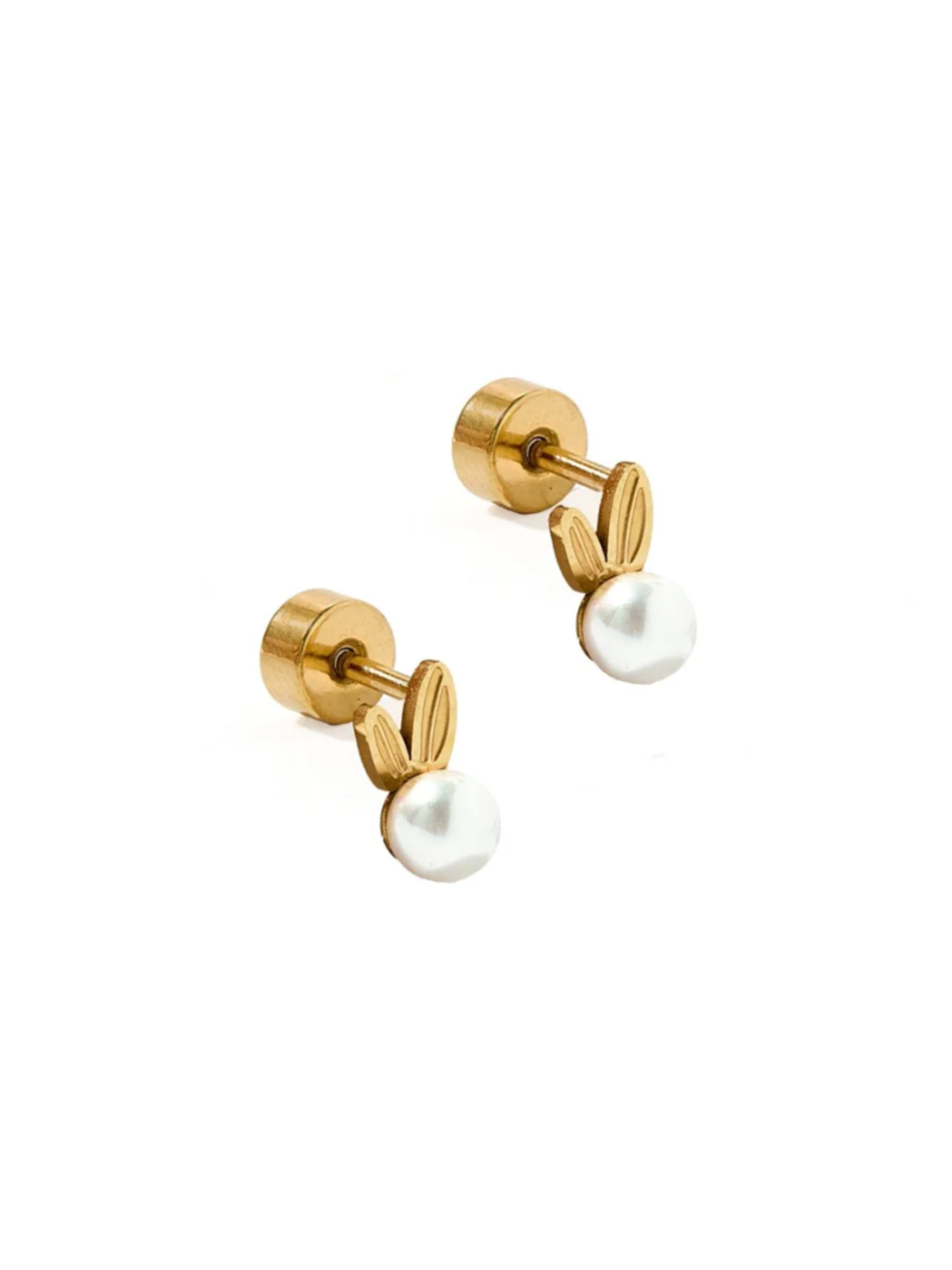 Heidi Pearl Bunny Screwback Stud Earrings - The Collective Rose