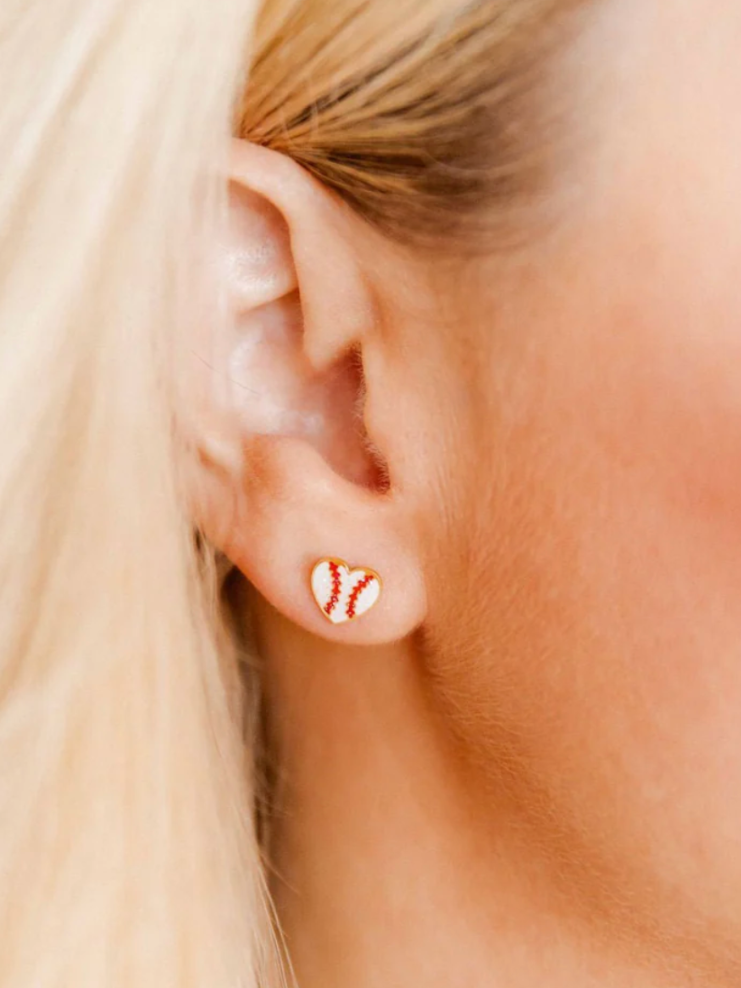 Baseball Screwback Stud Earrings - The Collective Rose