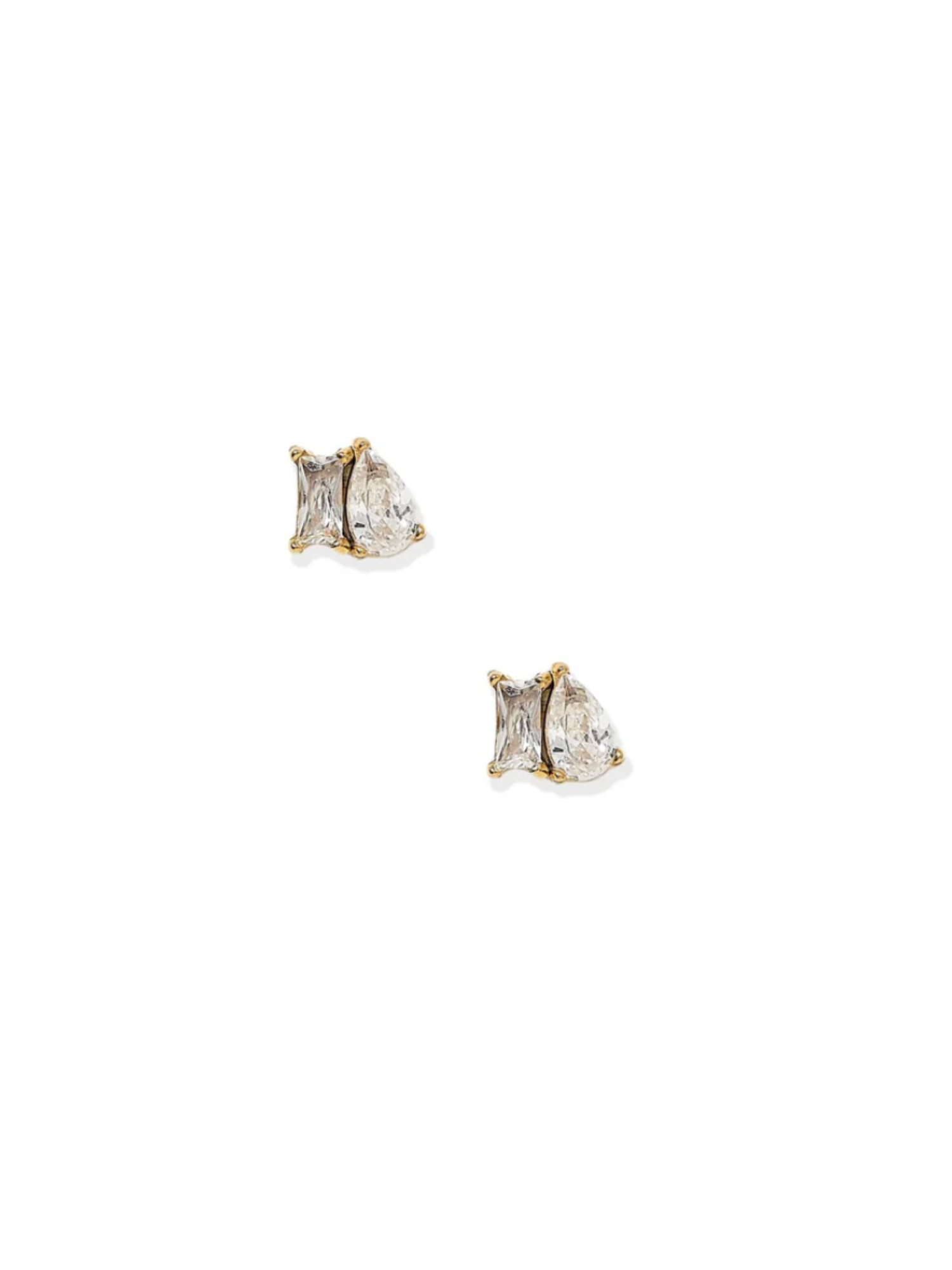 Maren Two Stone Screwback Stud Earrings - The Collective Rose