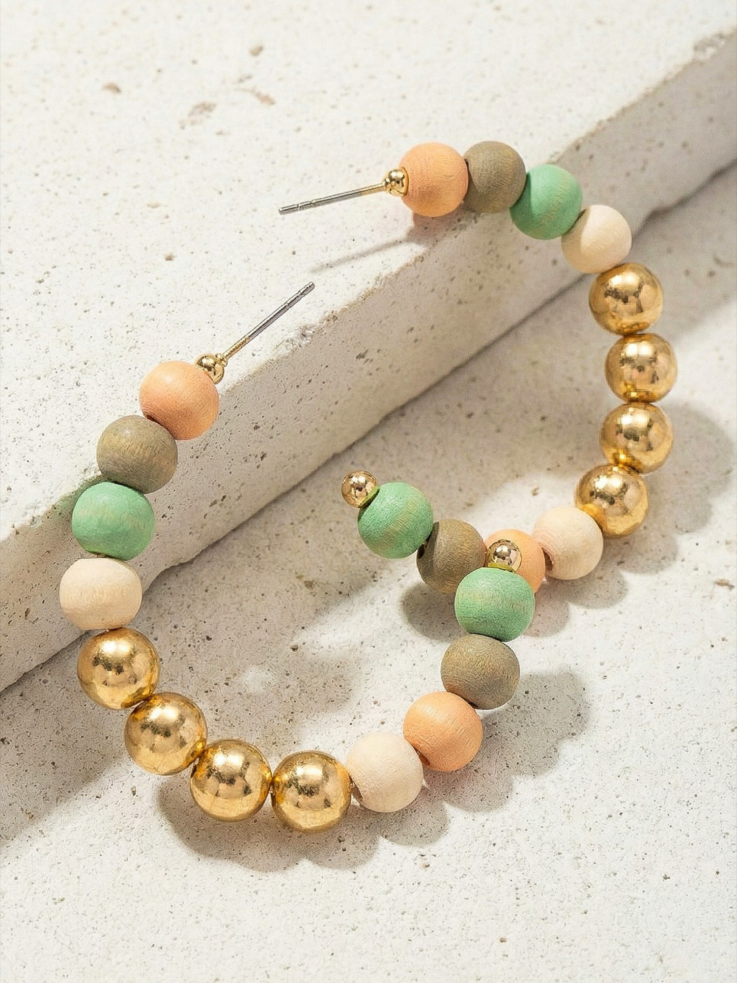 Beaded Hoop Earrings - The Collective Rose