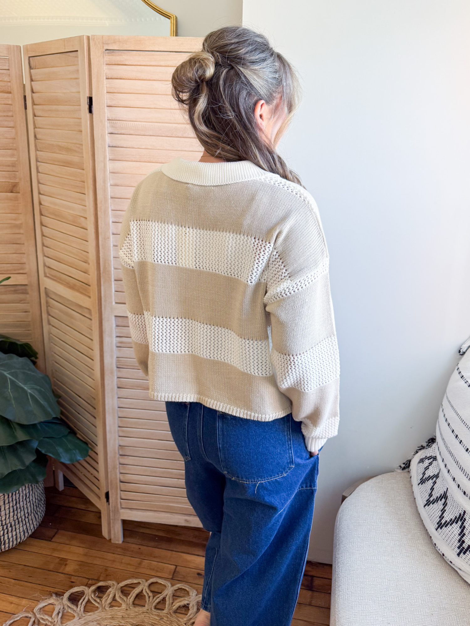 Declan Striped Sweater - The Collective Rose