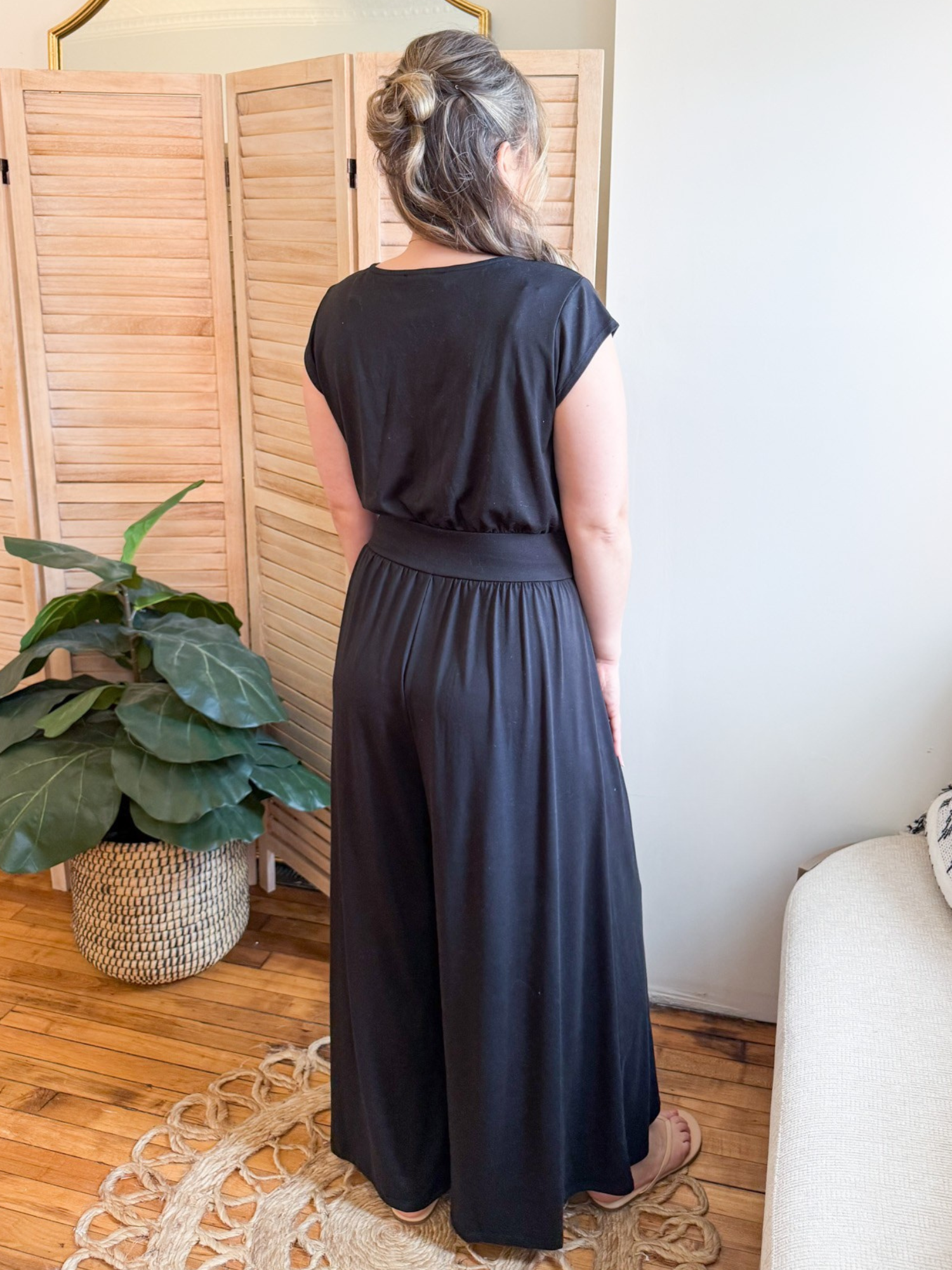 Solene Front Tie Jumpsuit - The Collective Rose