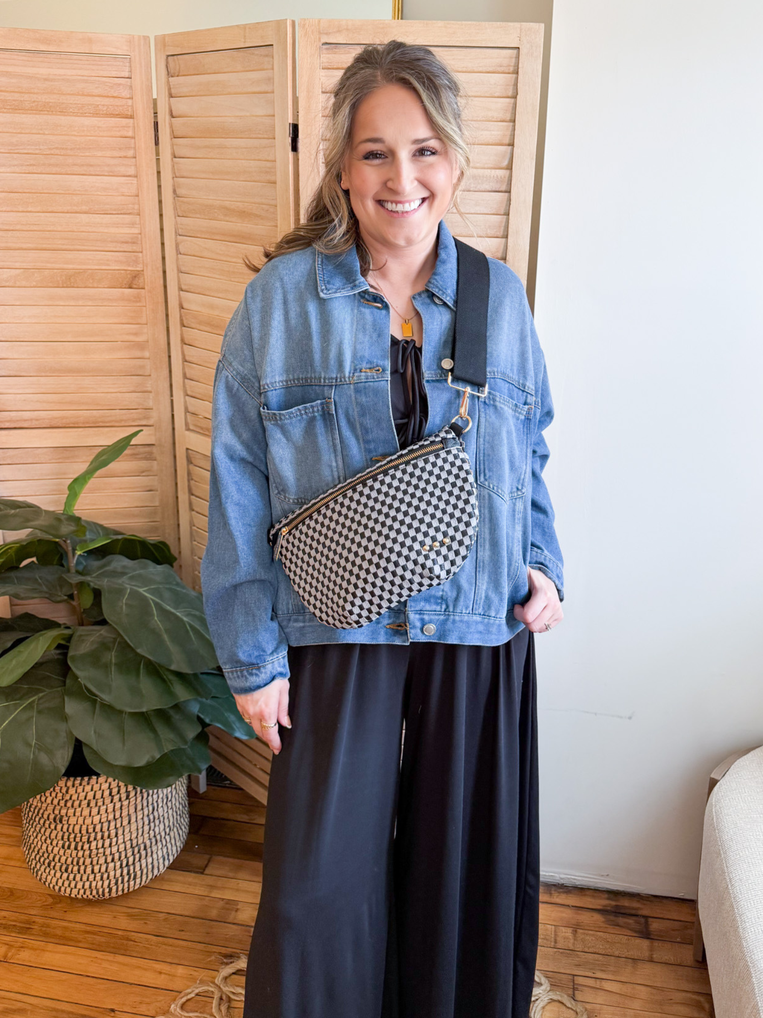 Oversized Swing Denim Jacket - The Collective Rose