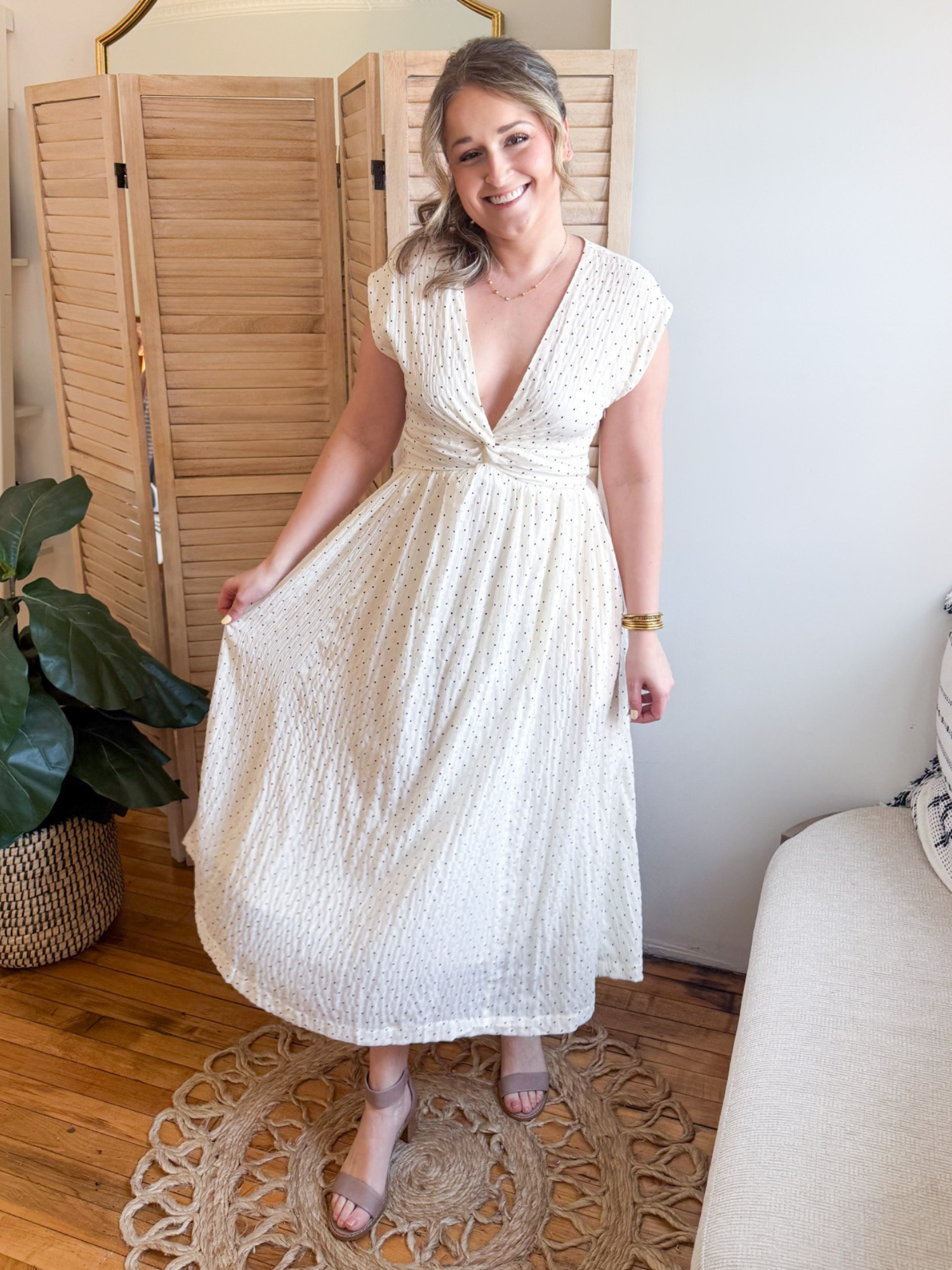 Lennie Polka Dot Maxi Dress - The Collective Rose