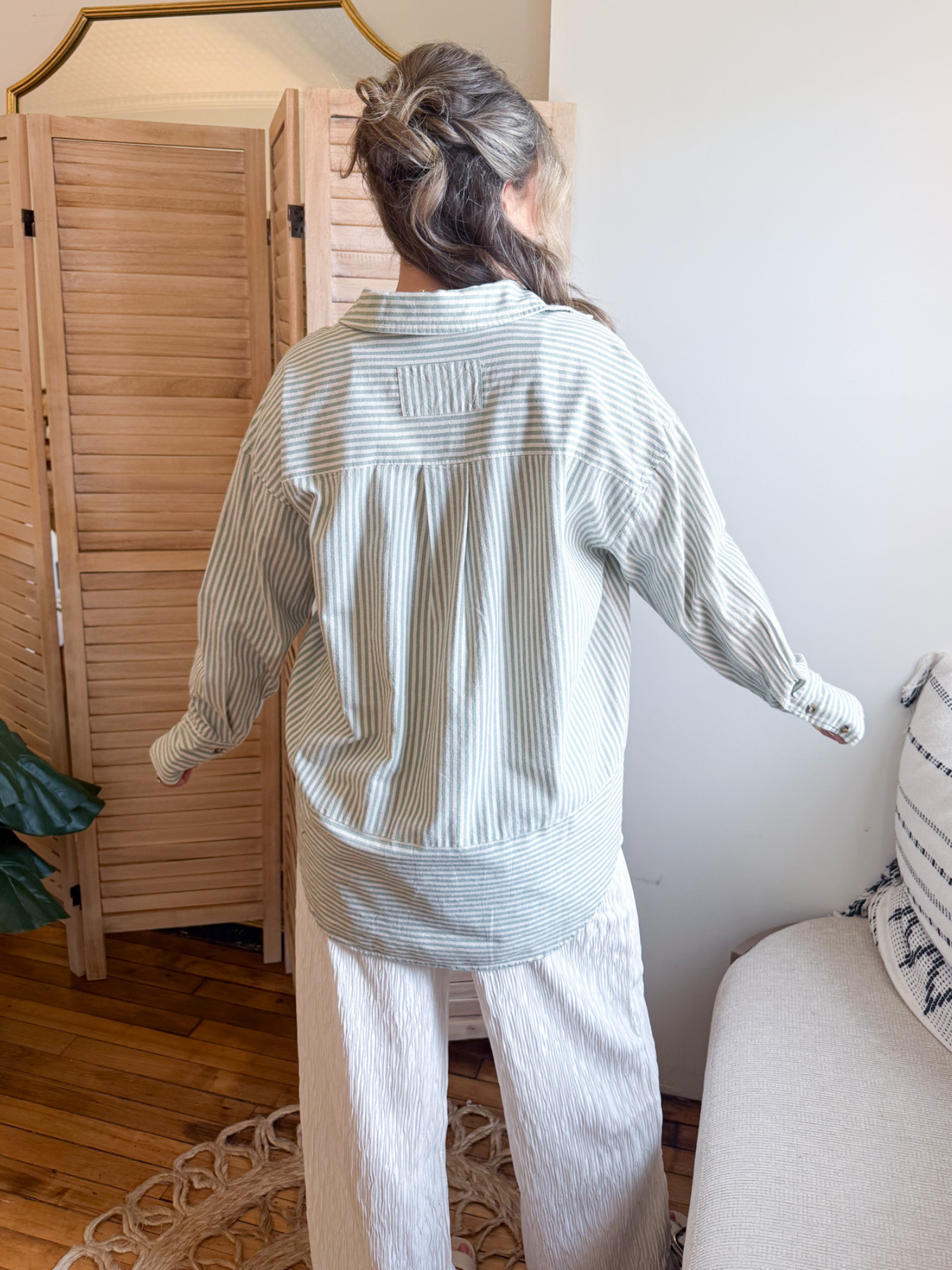 Clarke Striped Button Up - The Collective Rose