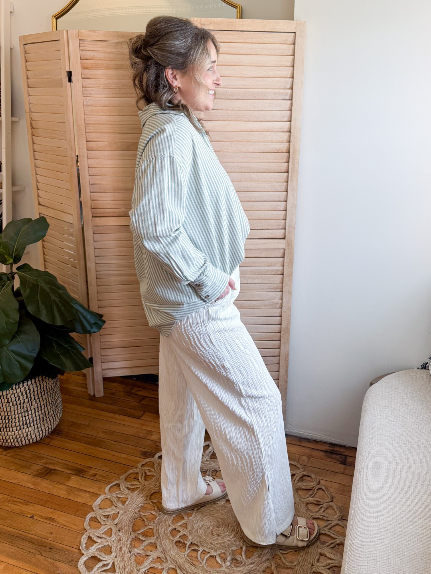 Maeve Crinkled Trousers - The Collective Rose